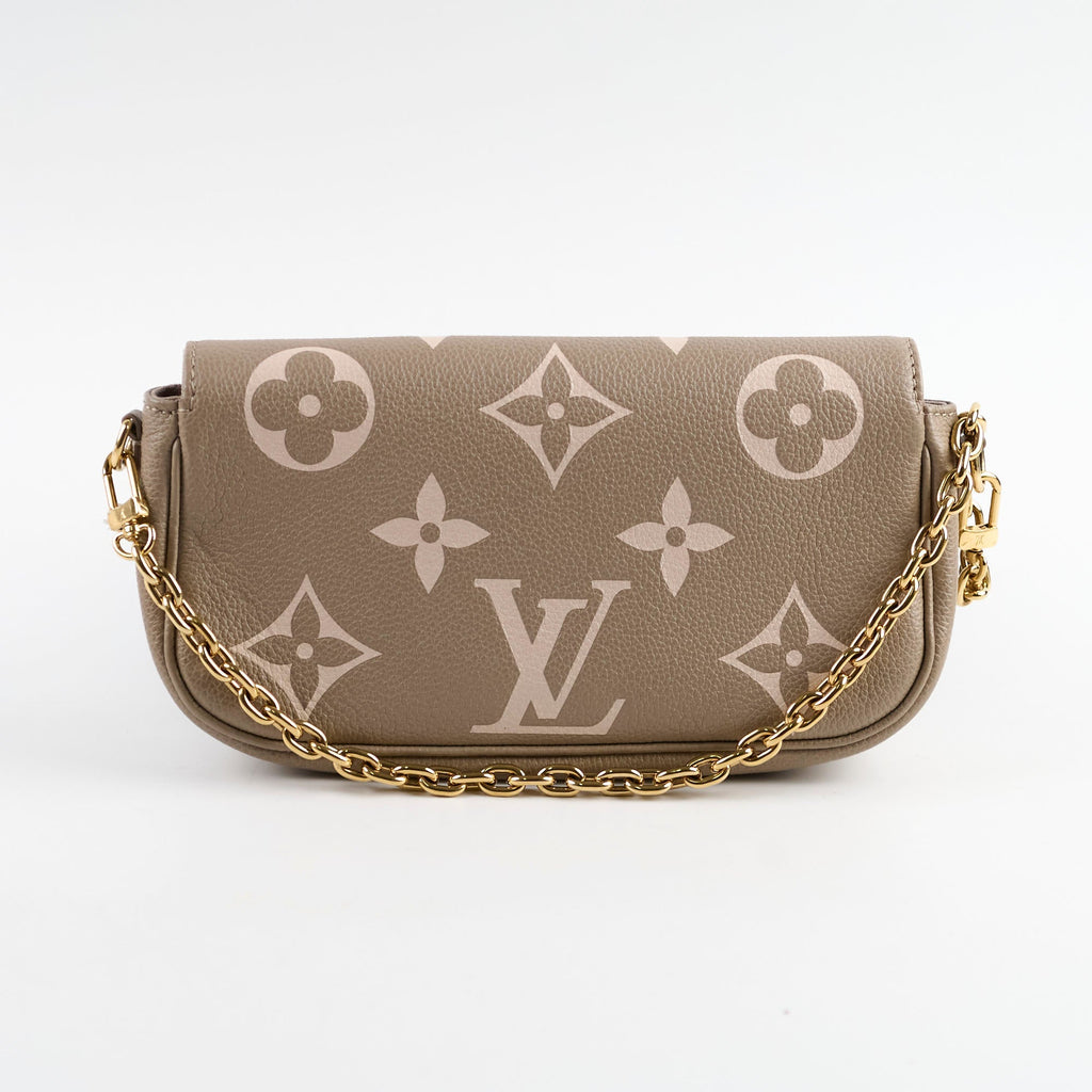 Louis Vuitton Ivy Wallet On Chain Empreinte Tourterelle/Creme