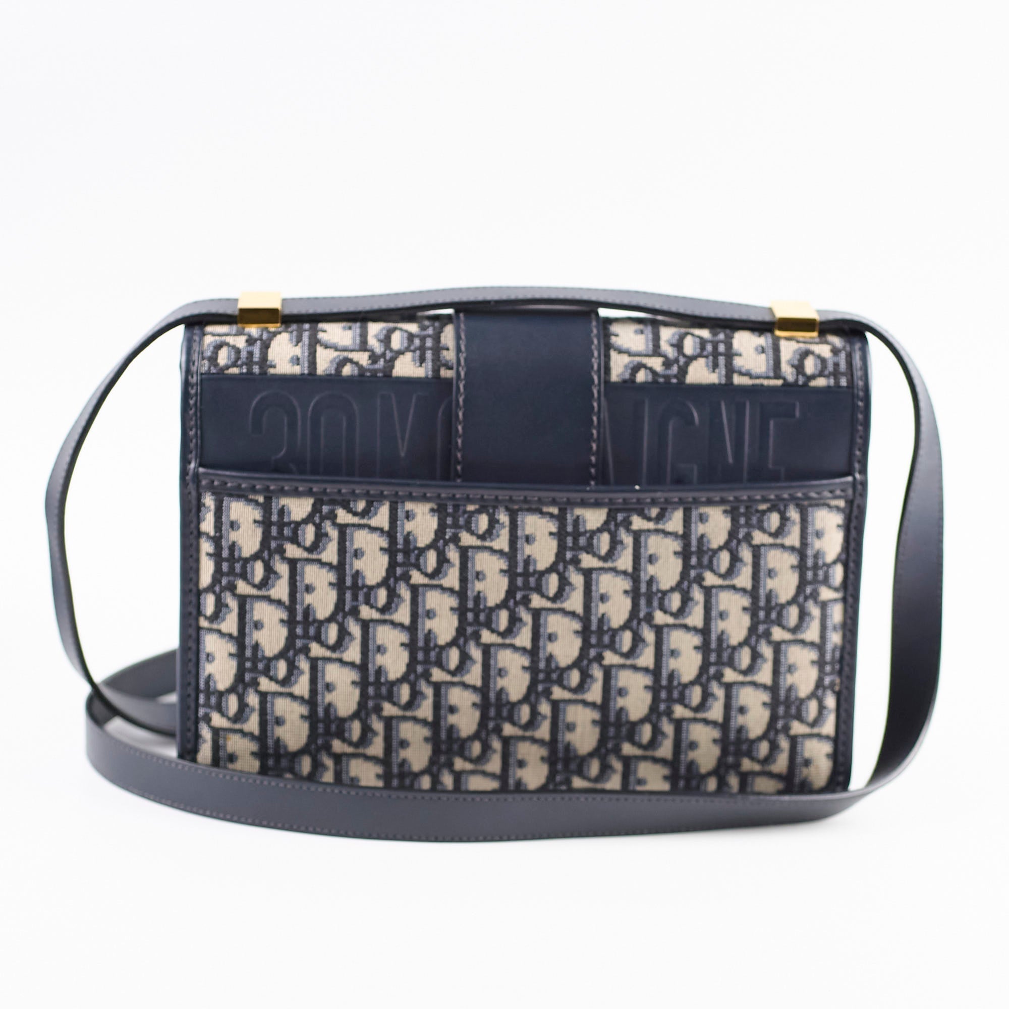 Christian Dior Montaigne 30 Navy Oblique