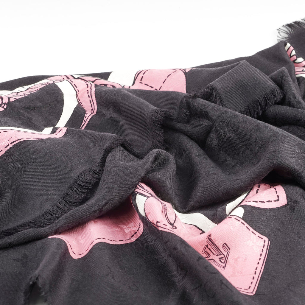 Louis Vuitton Monogram Shawl Black