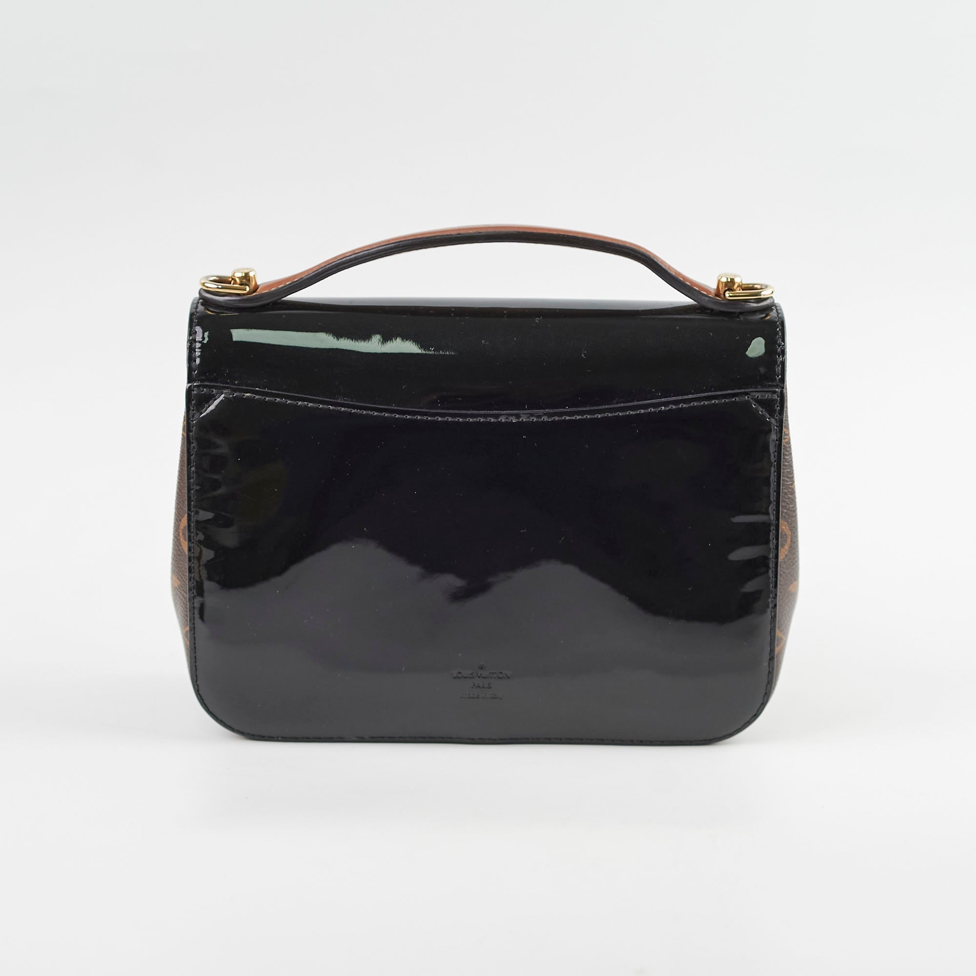 Louis Vuitton Cherrywood Monogram Patent Bag Black