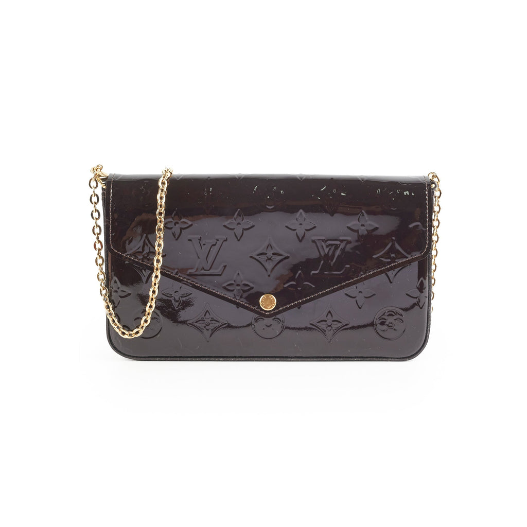 Louis Vuitton Felicie Pochette Vernis Patent Burgundy