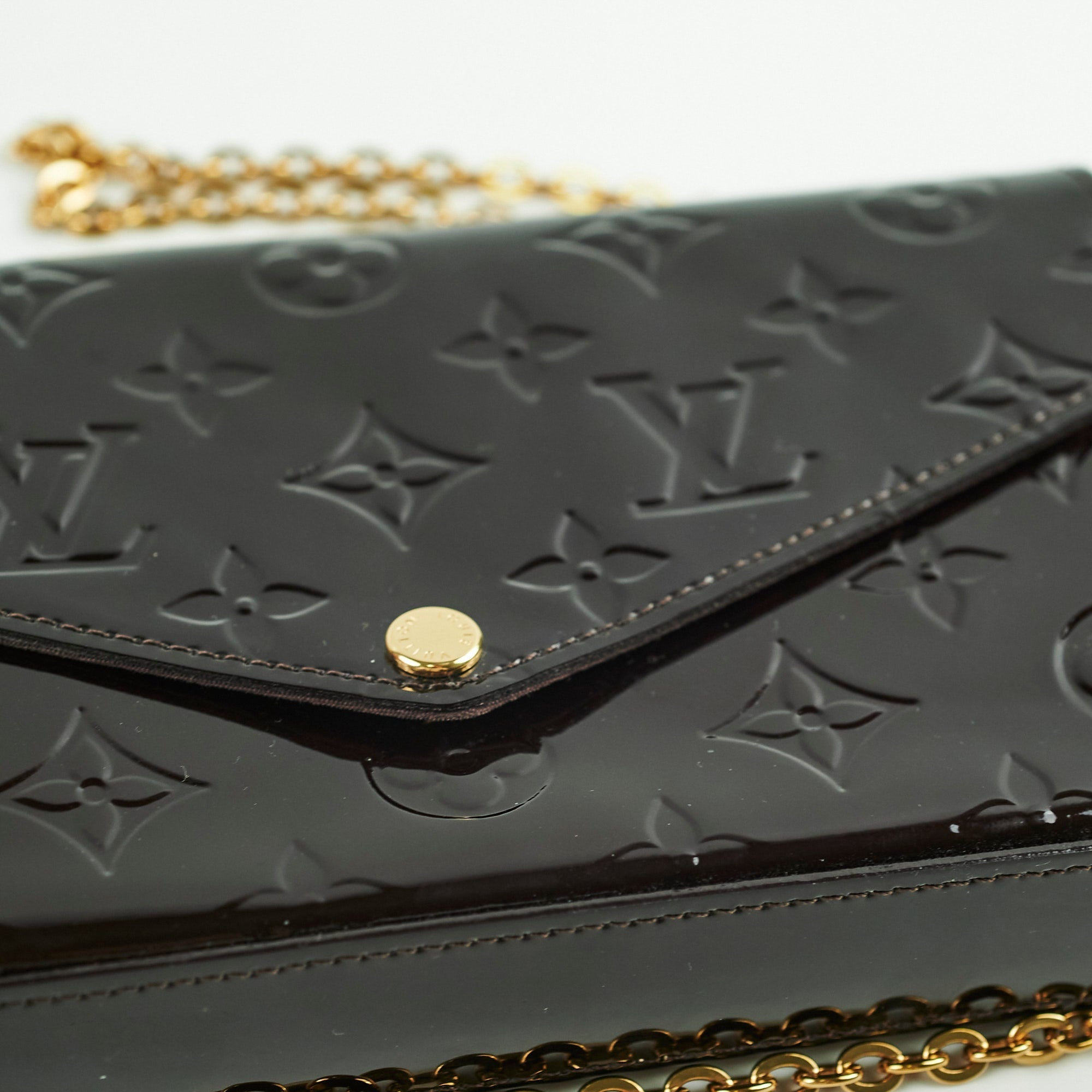Louis Vuitton Felicie Pochette Vernis Amarante