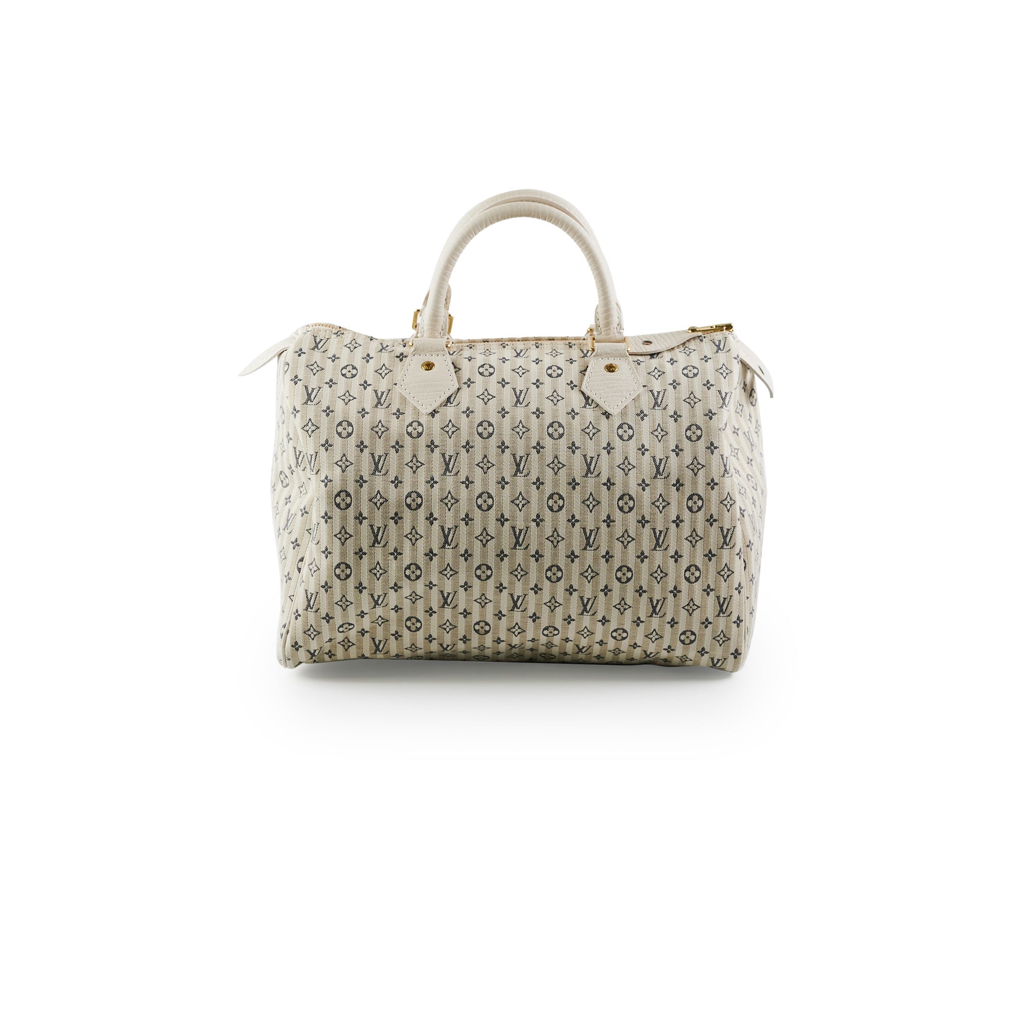 Louis Vuitton Speedy 30 White Denim Monogram Bag