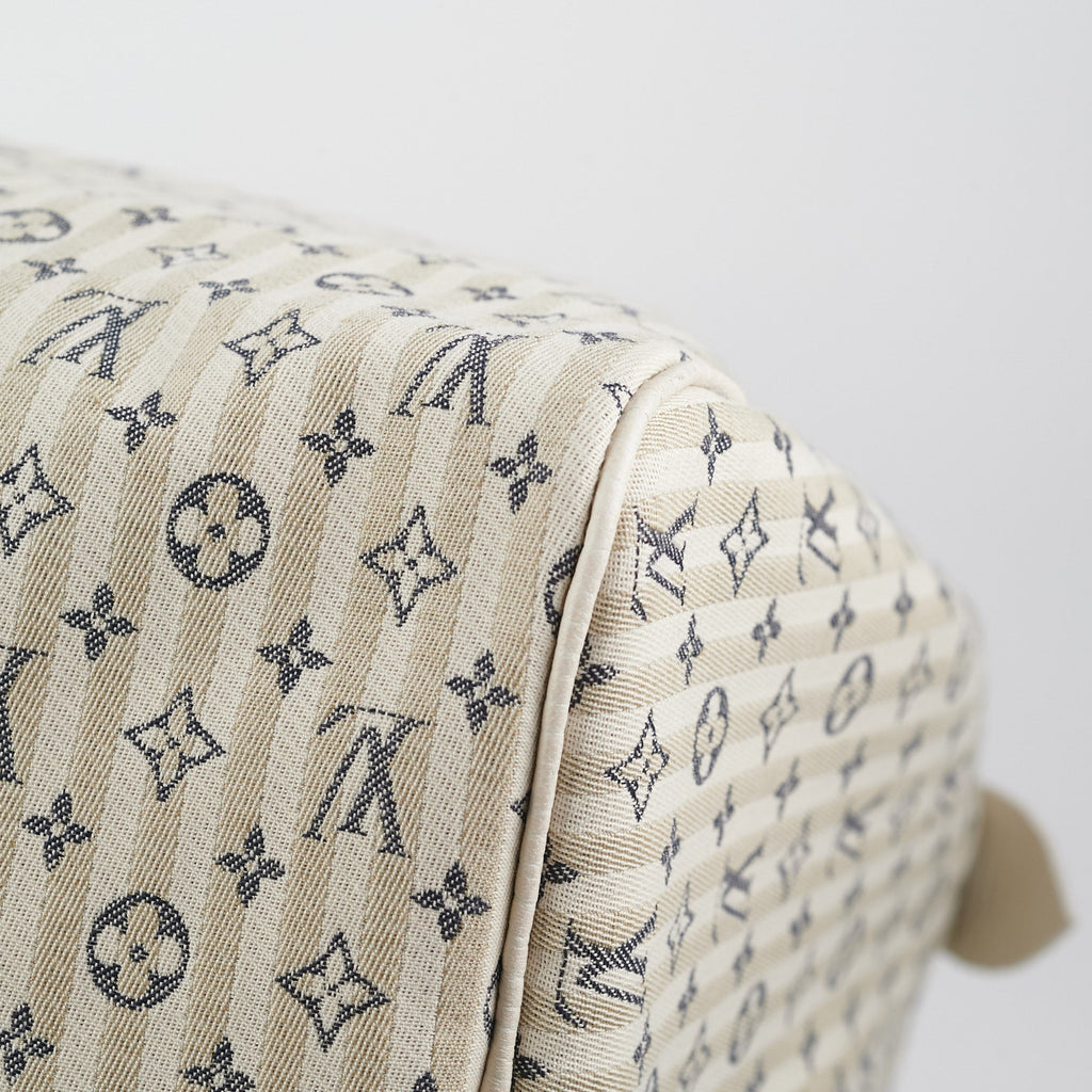 Louis Vuitton Speedy 30 White Denim Monogram Bag