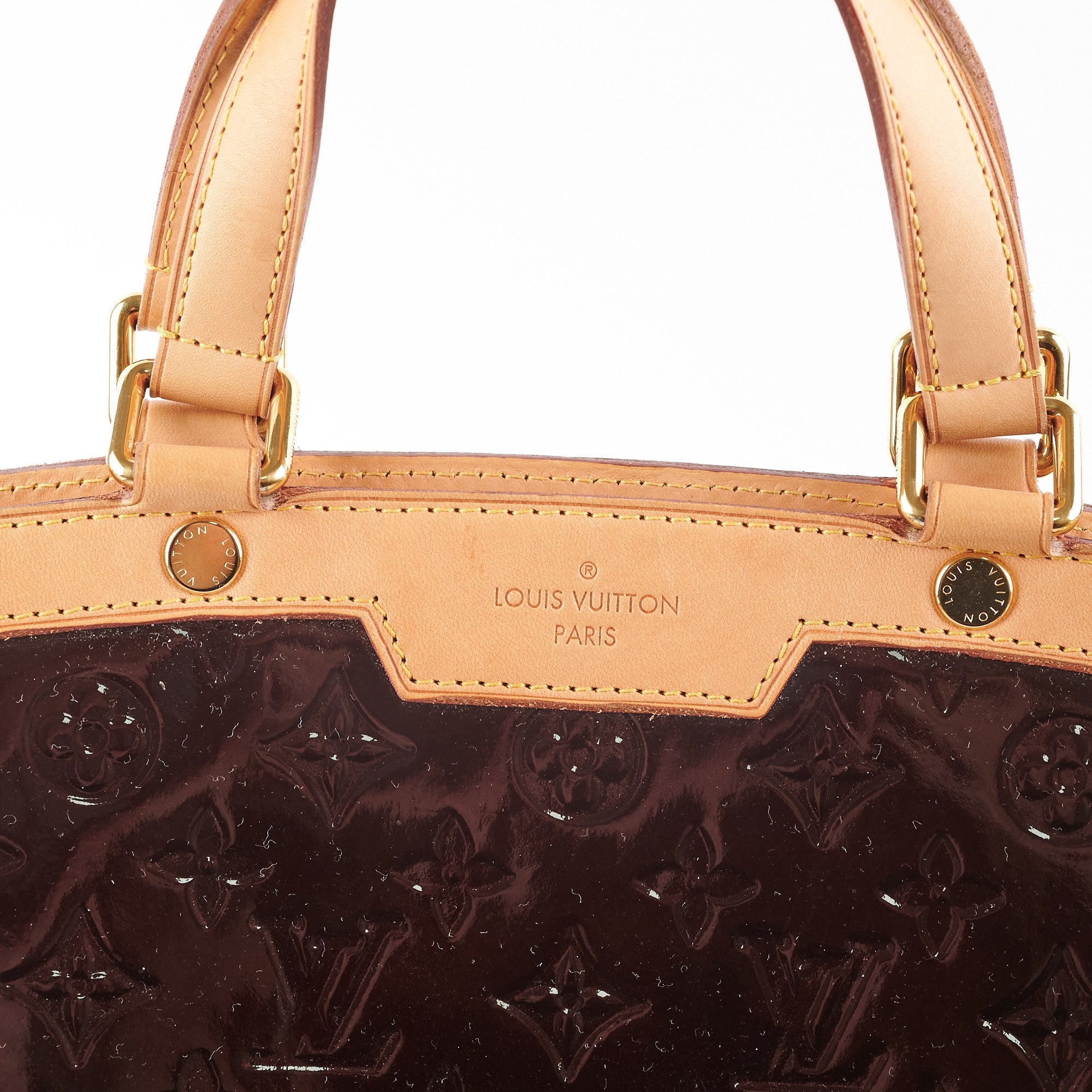 Louis Vuitton Brea MM Amarante Monogram Vernis Bag