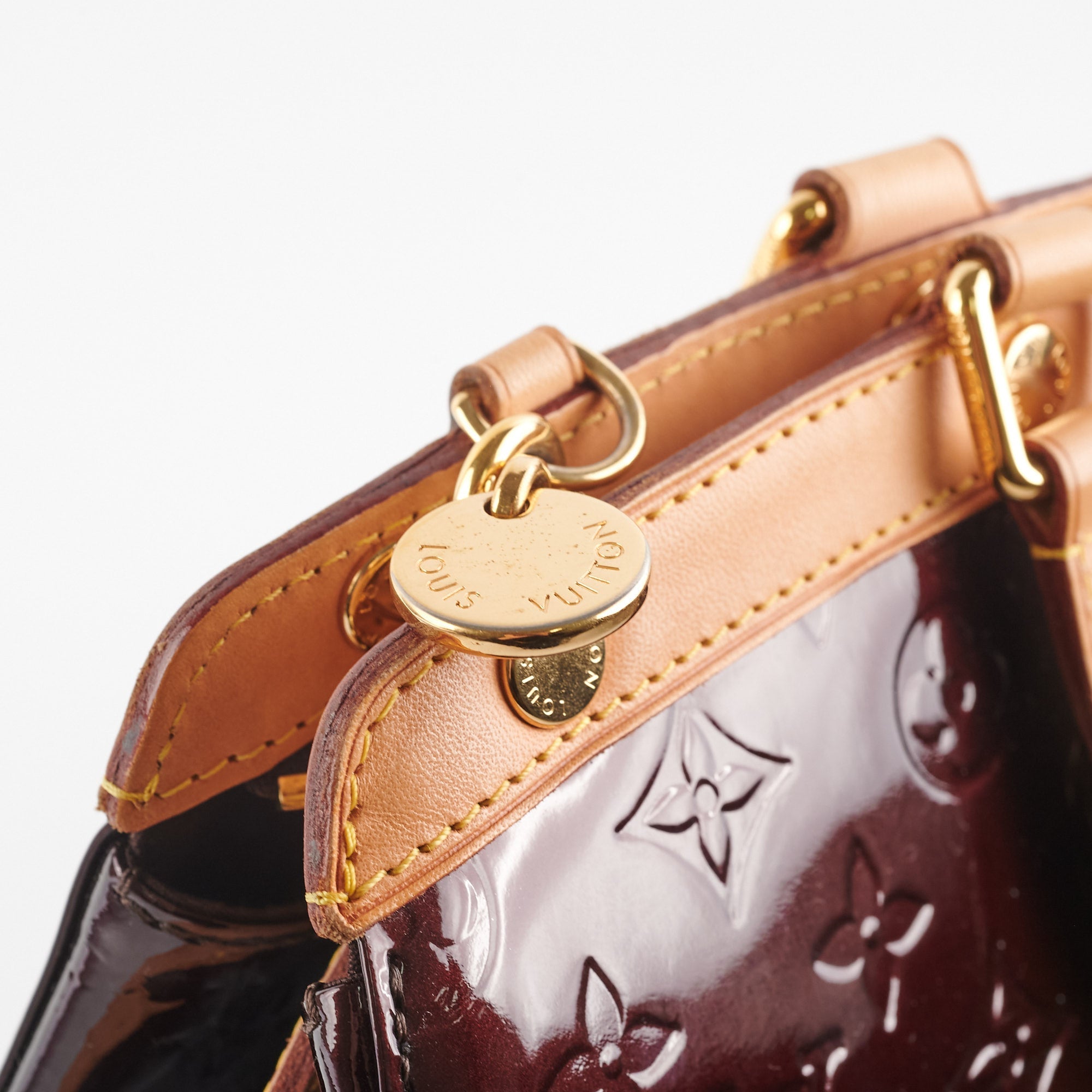 Louis Vuitton Brea MM Amarante Monogram Vernis Bag