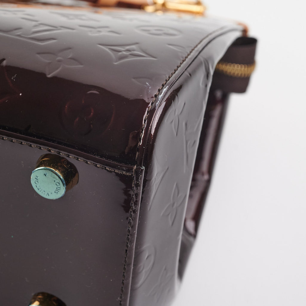 Louis Vuitton Brea MM Amarante Monogram Vernis Bag
