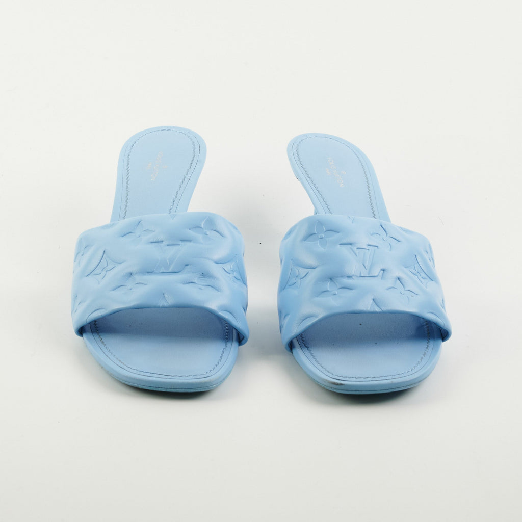 Louis Vuitton Revival Baby Blue Mules Size 41
