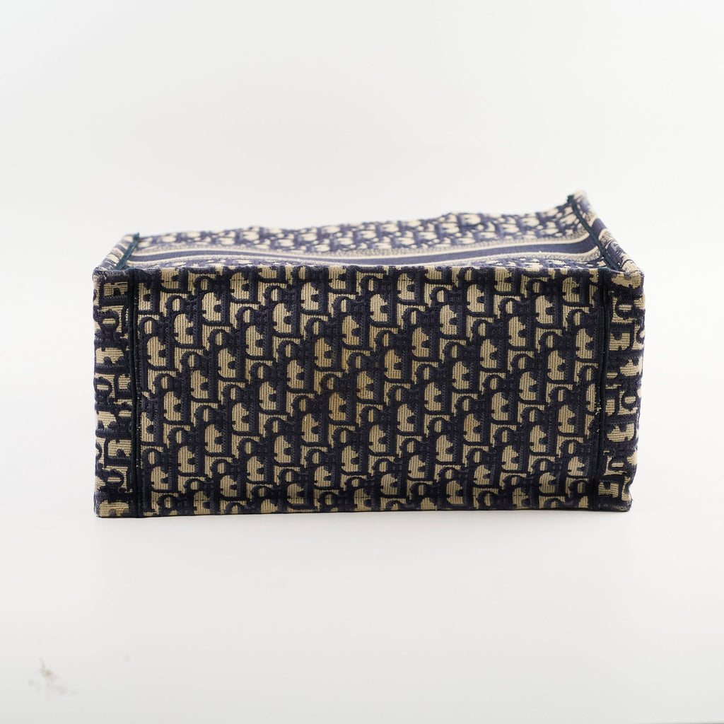 Christian Dior Medium Book Tote Oblique Navy