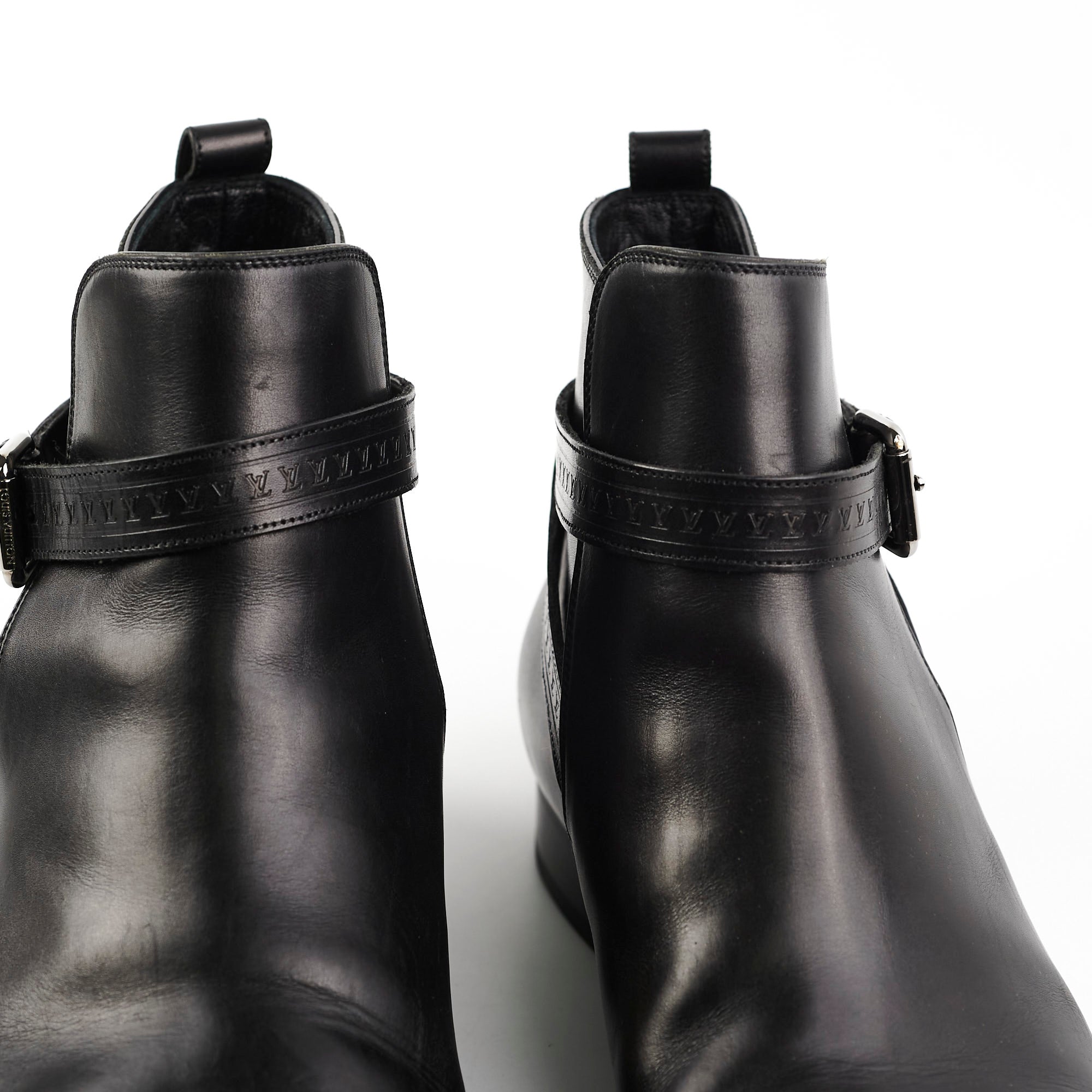 Louis Vuitton Mens Black Leather Boots Size 11