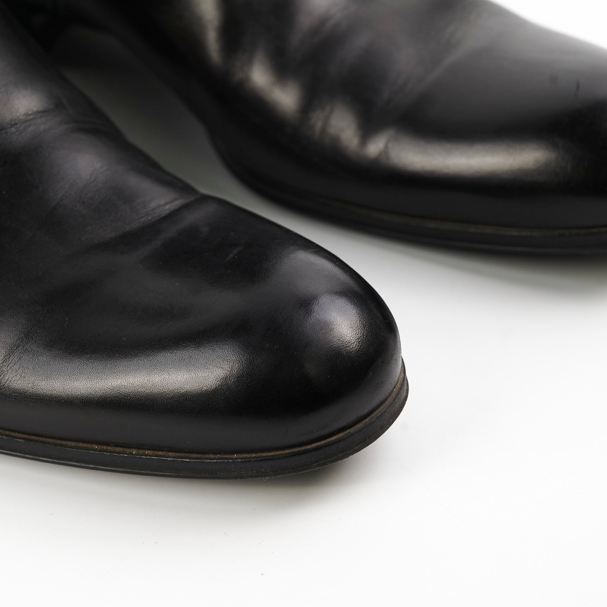 Louis Vuitton Mens Black Leather Boots Size 11