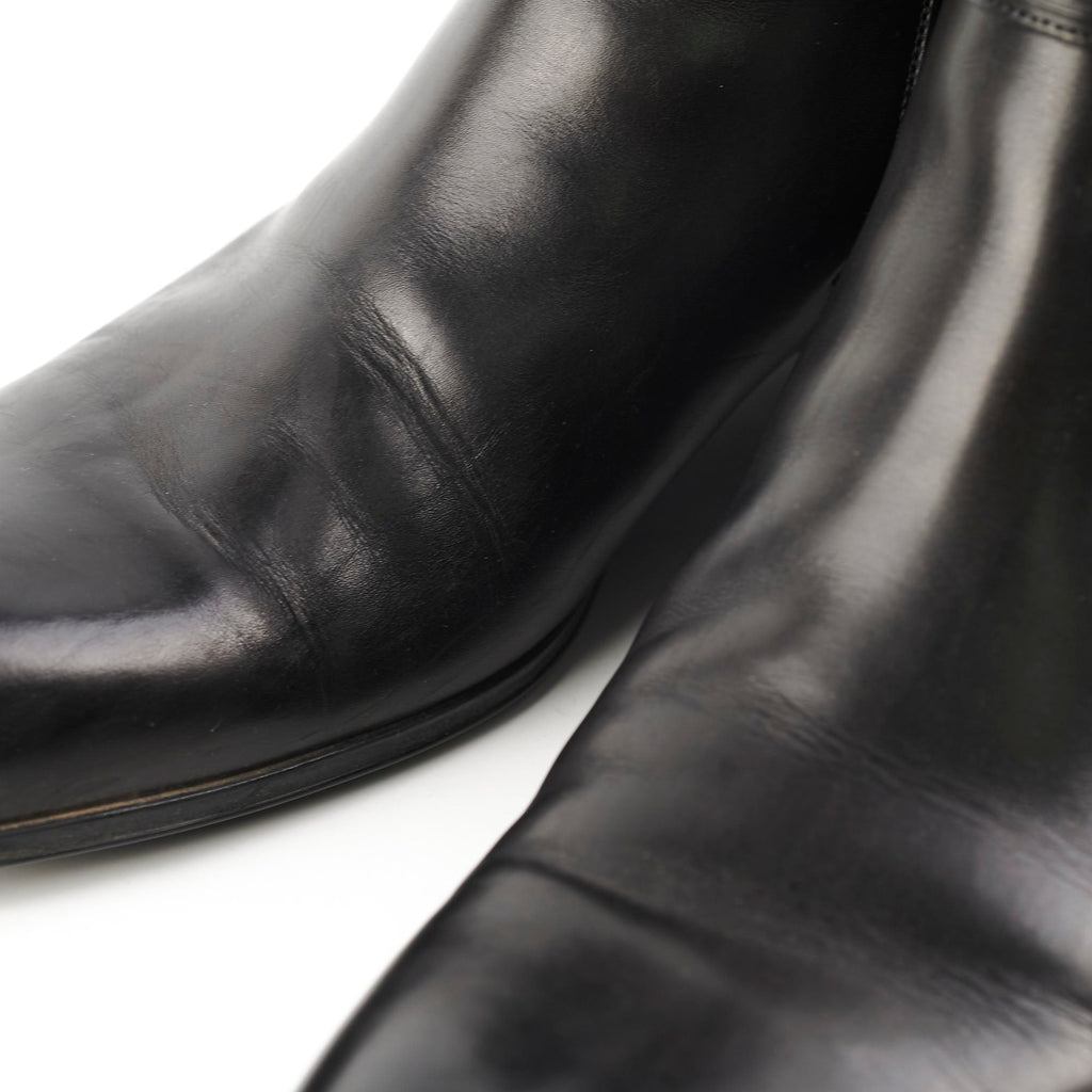 Louis Vuitton Mens Black Leather Boots Size 11