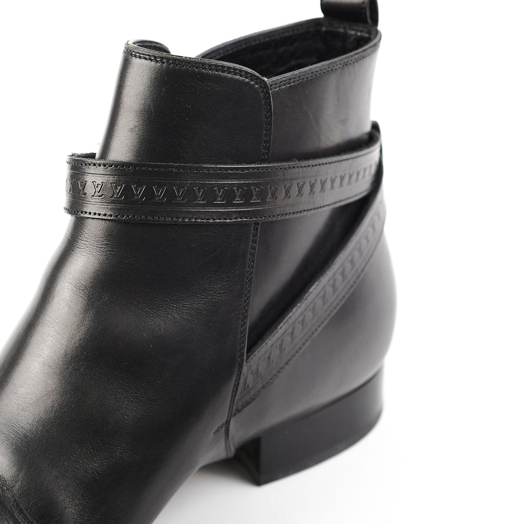 Louis Vuitton Mens Black Leather Boots Size 11