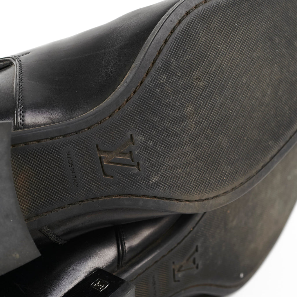 Louis Vuitton Mens Black Leather Boots Size 11