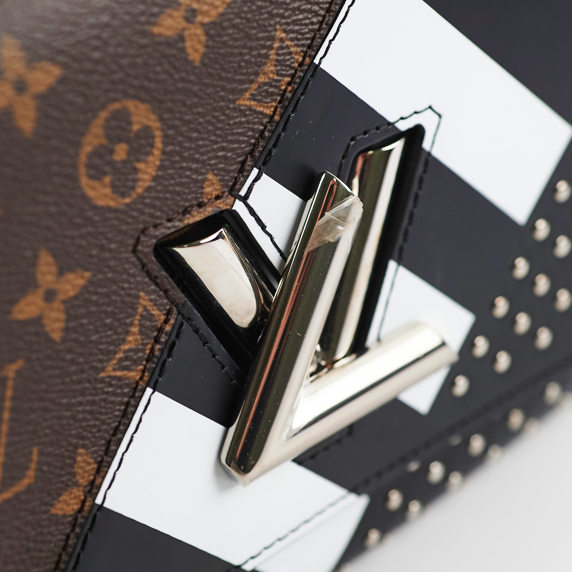 Louis Vuitton Twist Limited Edition Studded Monogram Canvas MM