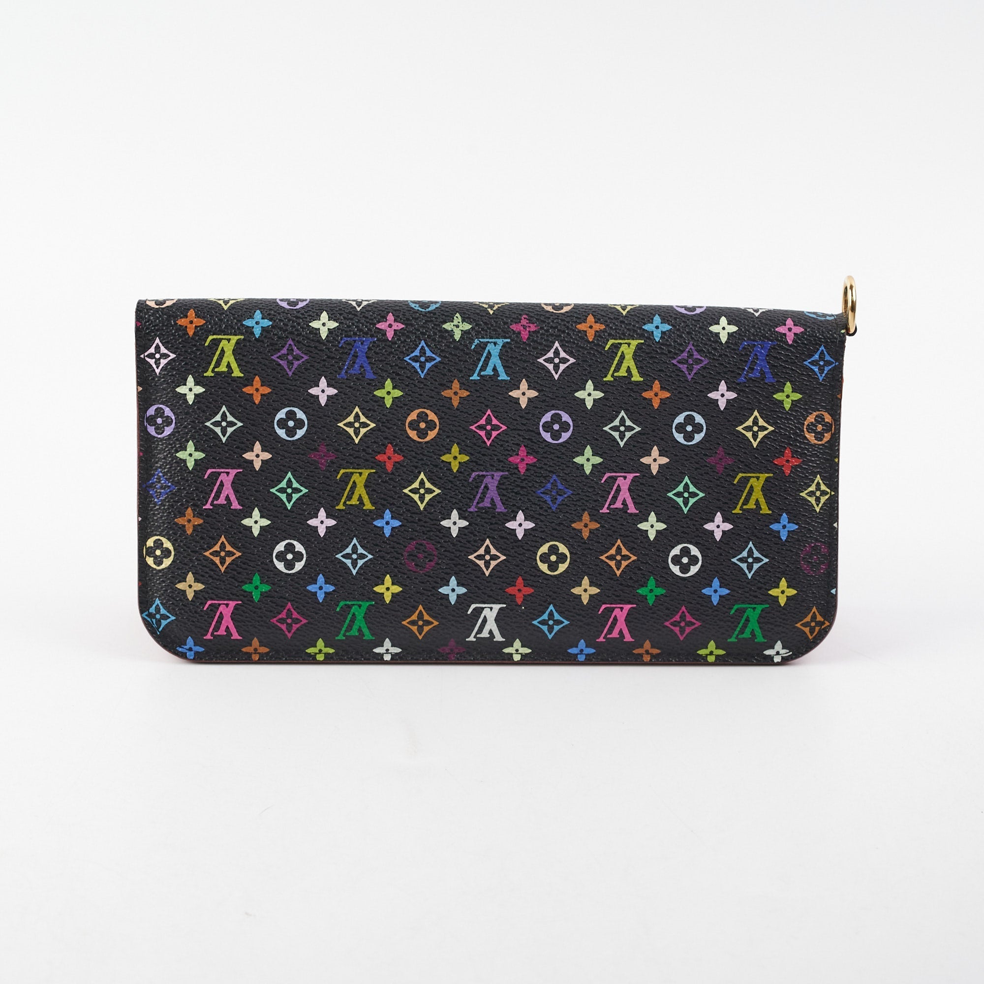 Louis Vuitton Long Flap Wallet Multicolour Black