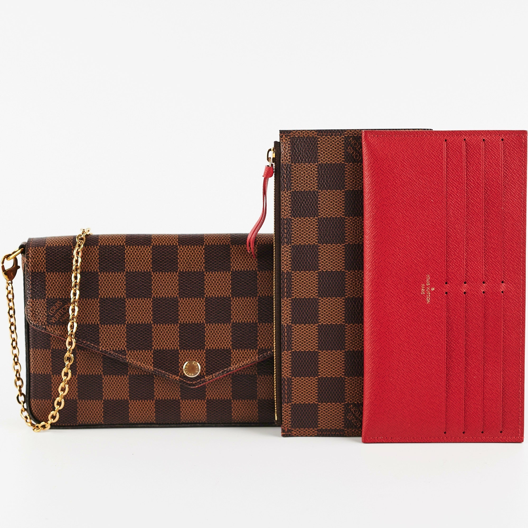 Louis Vuitton Pochette Felicie Damier Ebene Crossbody Bag