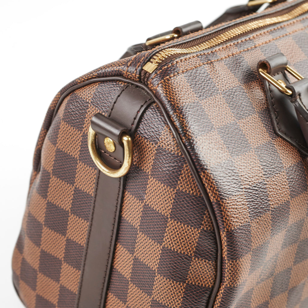 Louis Vuitton Speedy 25 Bandouli猫re Damier Ebene