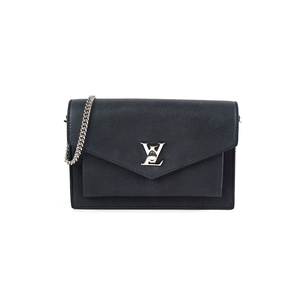 Louis Vuitton MyLockme Chain Pochette Calfskin Black
