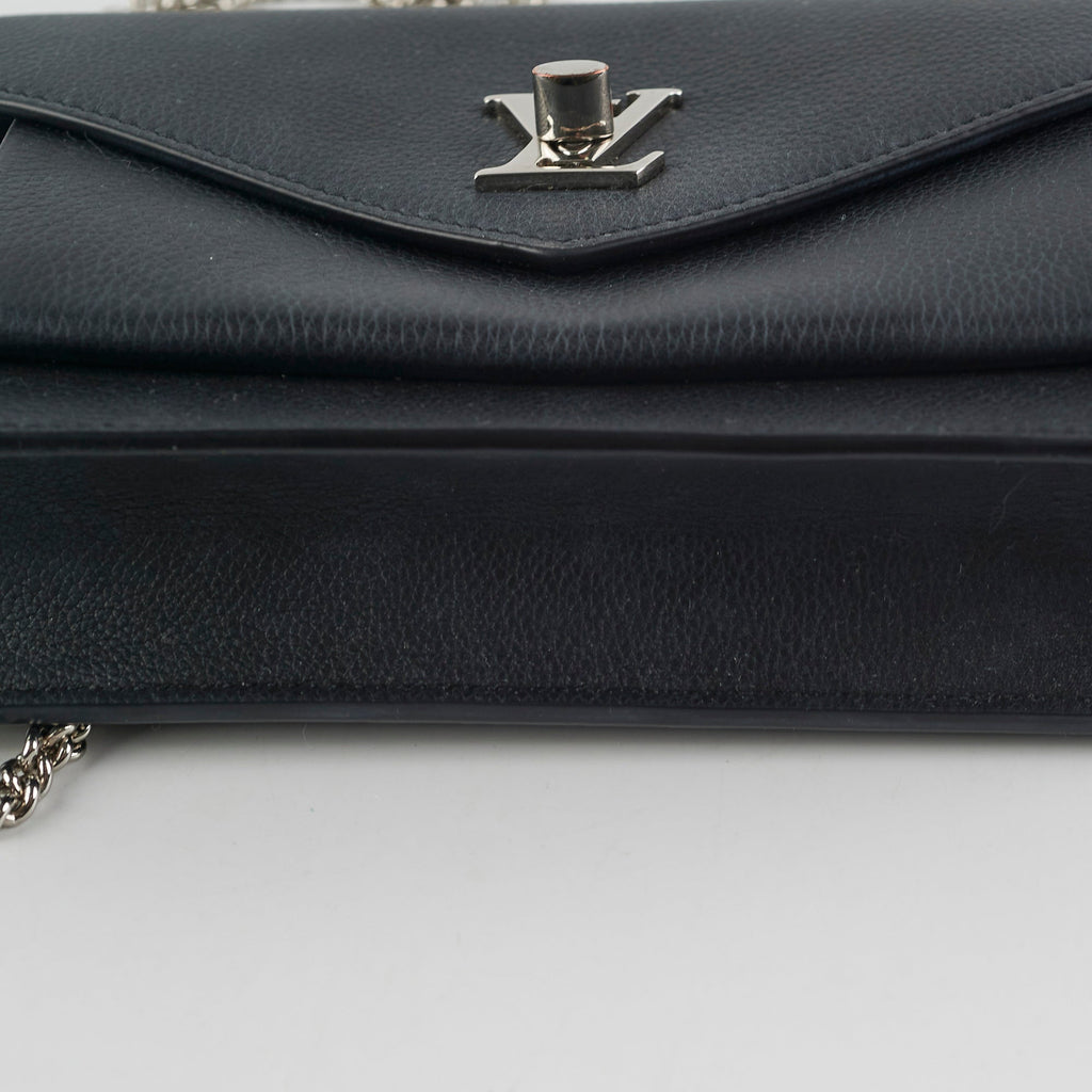 Louis Vuitton MyLockme Chain Pochette Calfskin Black