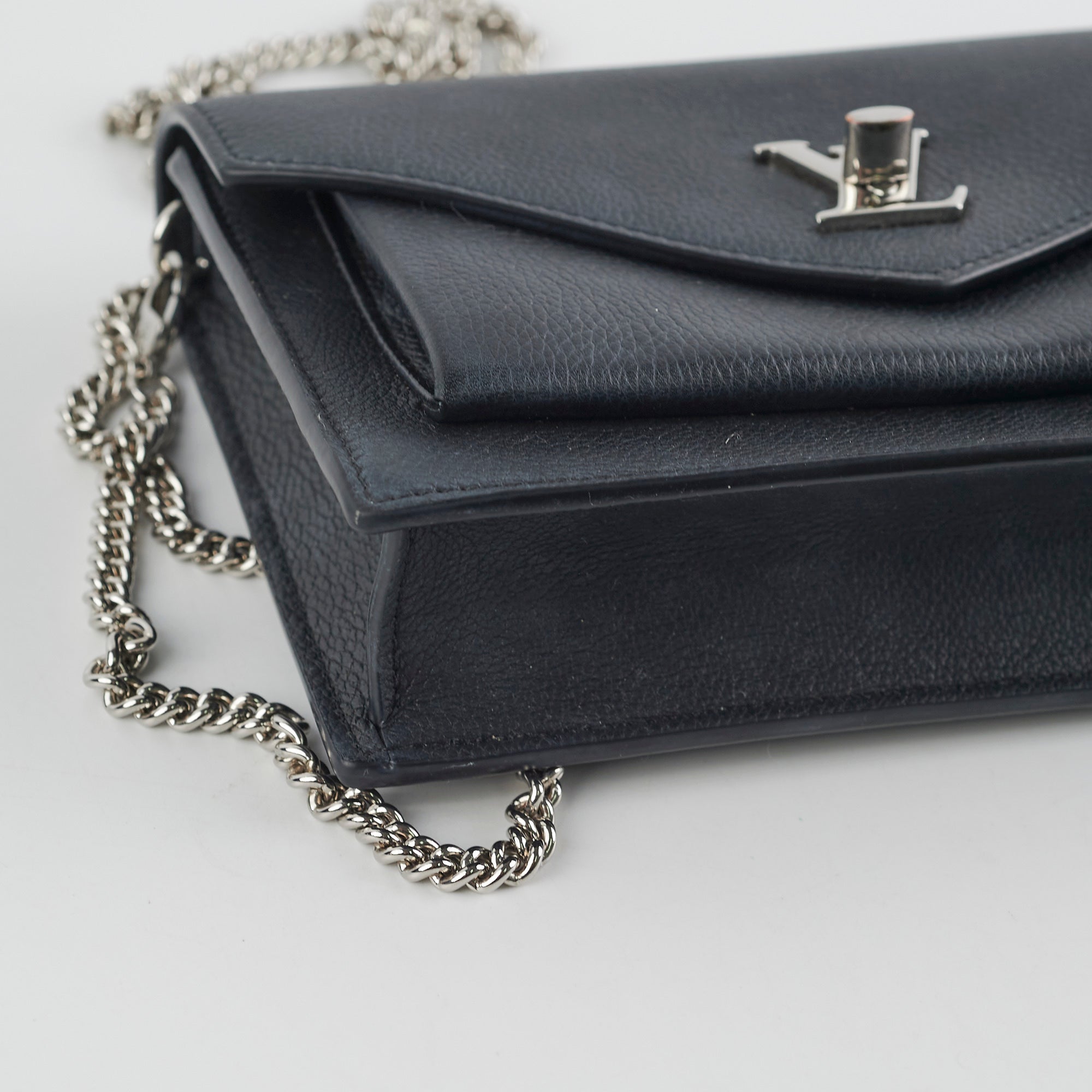 Louis Vuitton MyLockme Chain Pochette Calfskin Black