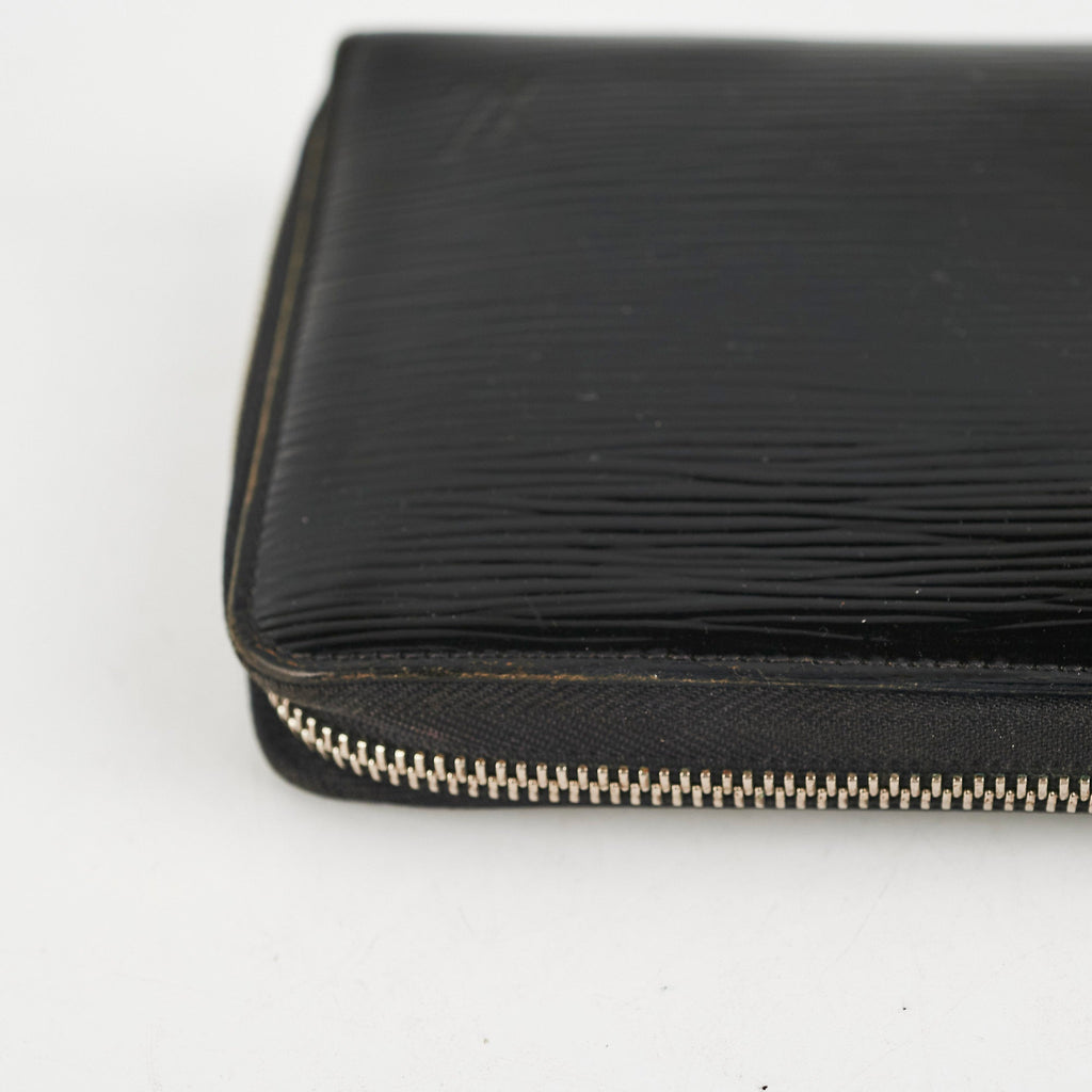Louis Vuitton Epi Patent Zippy Wallet Black