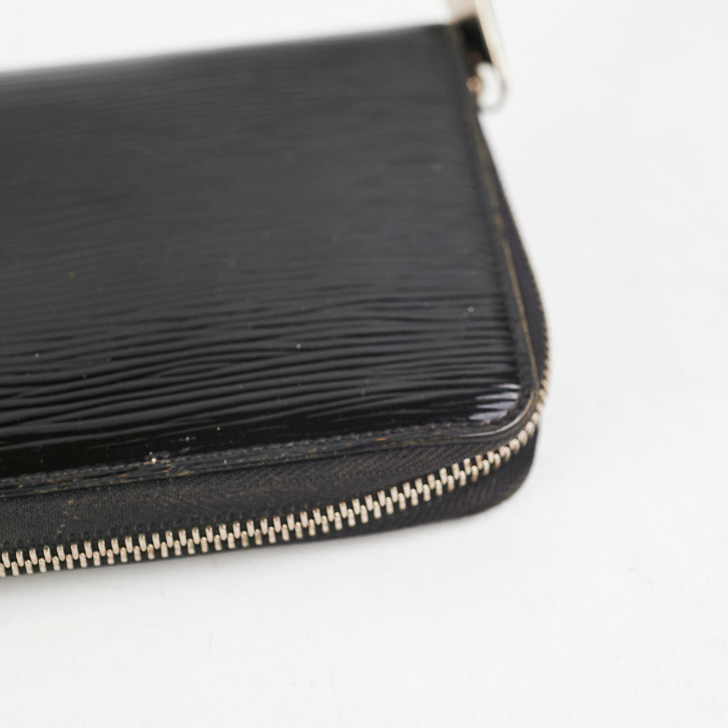 Louis Vuitton Epi Patent Zippy Wallet Black