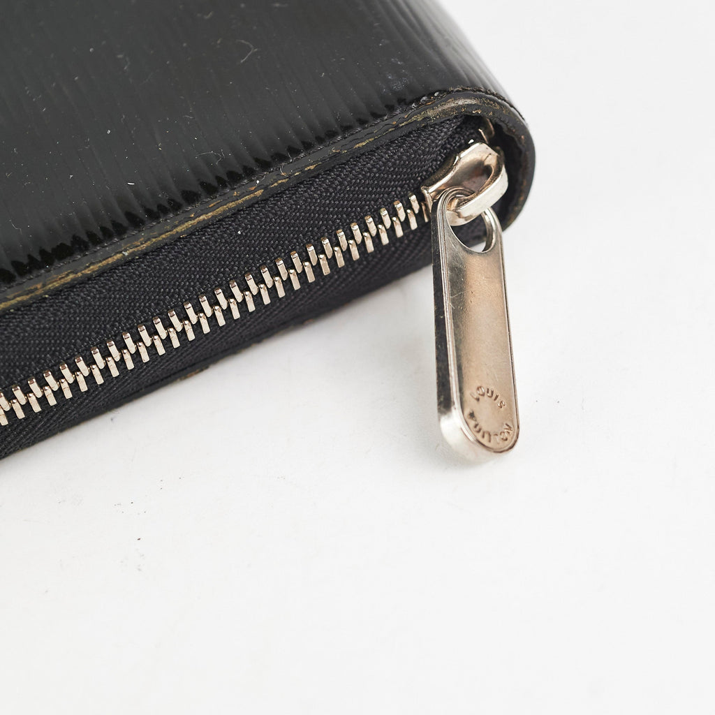 Louis Vuitton Epi Patent Zippy Wallet Black
