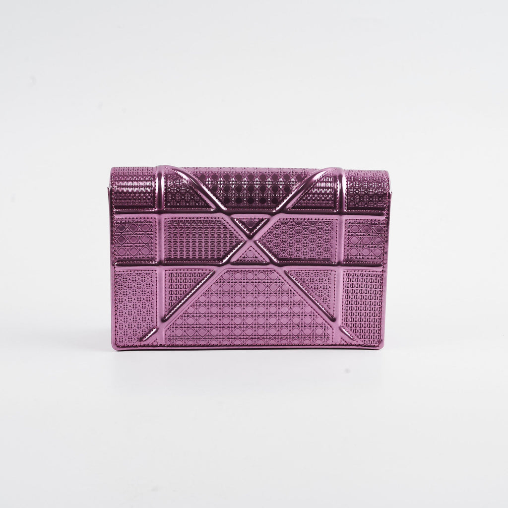 Christian Dior Diorama Wallet on chain WOC Pink Metallic