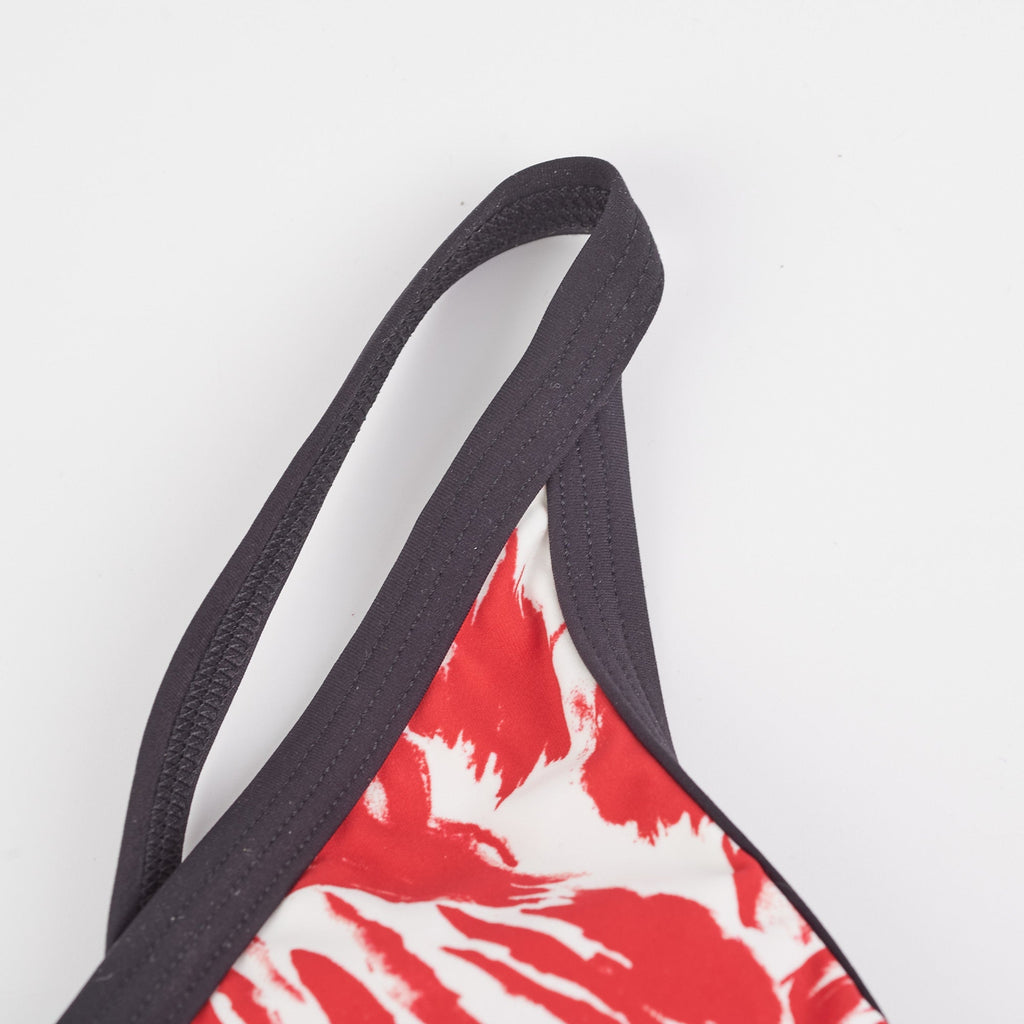 Louis Vuitton One Piece Swim Suit Red/White 38