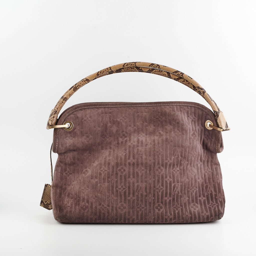 Louis Vuitton Monogram Suede Python Whisper Bag