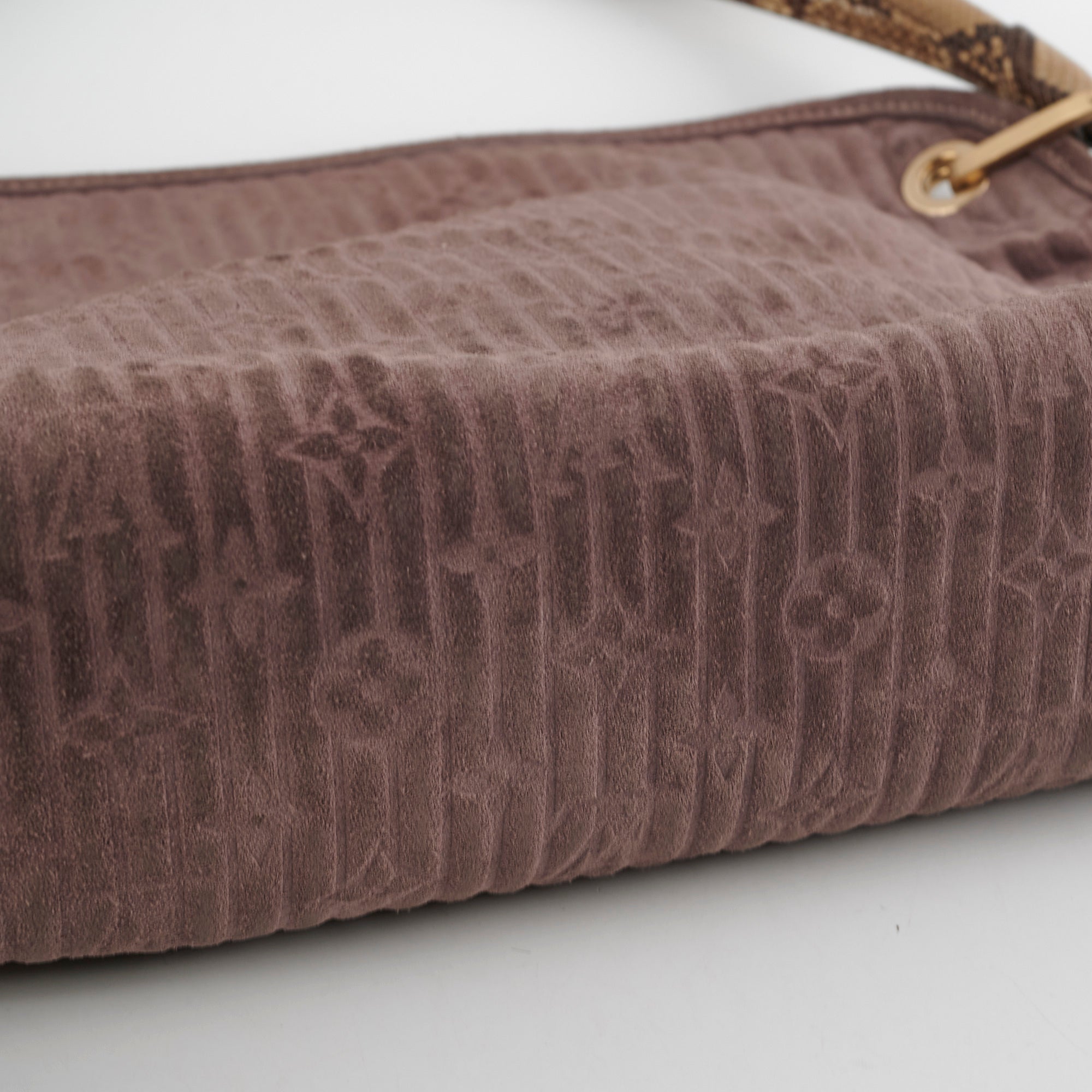 Louis Vuitton Monogram Suede Python Whisper Bag