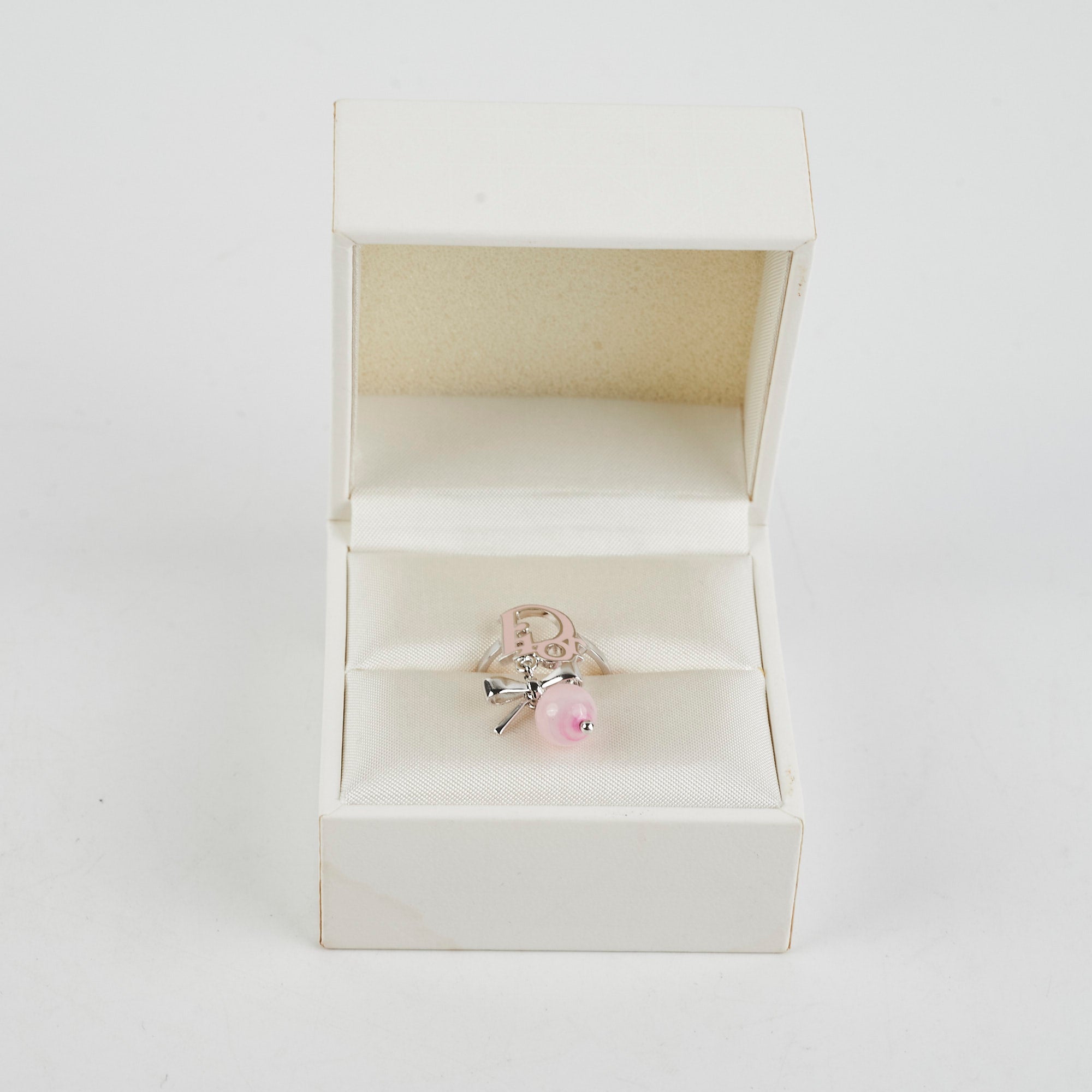 Christian Dior Pink Bow Ring Size L