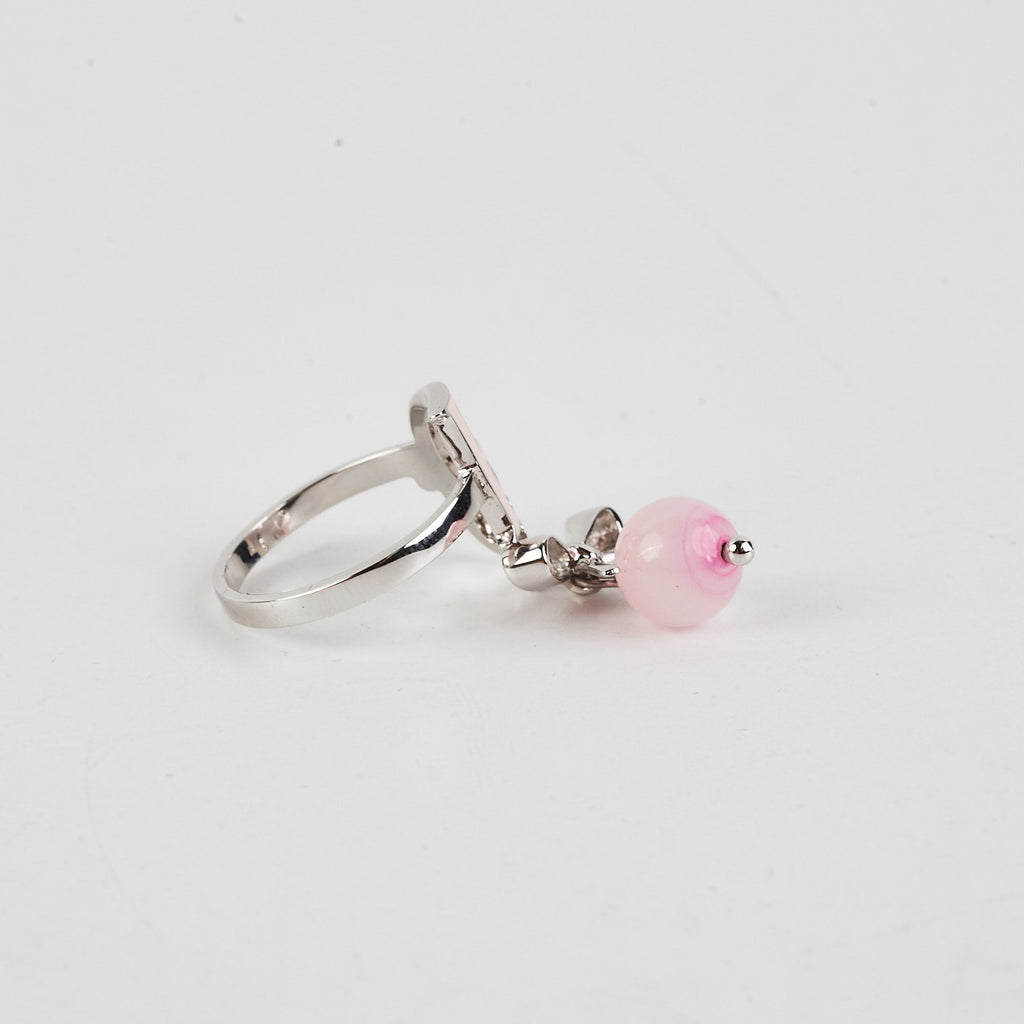 Christian Dior Pink Bow Ring Size L