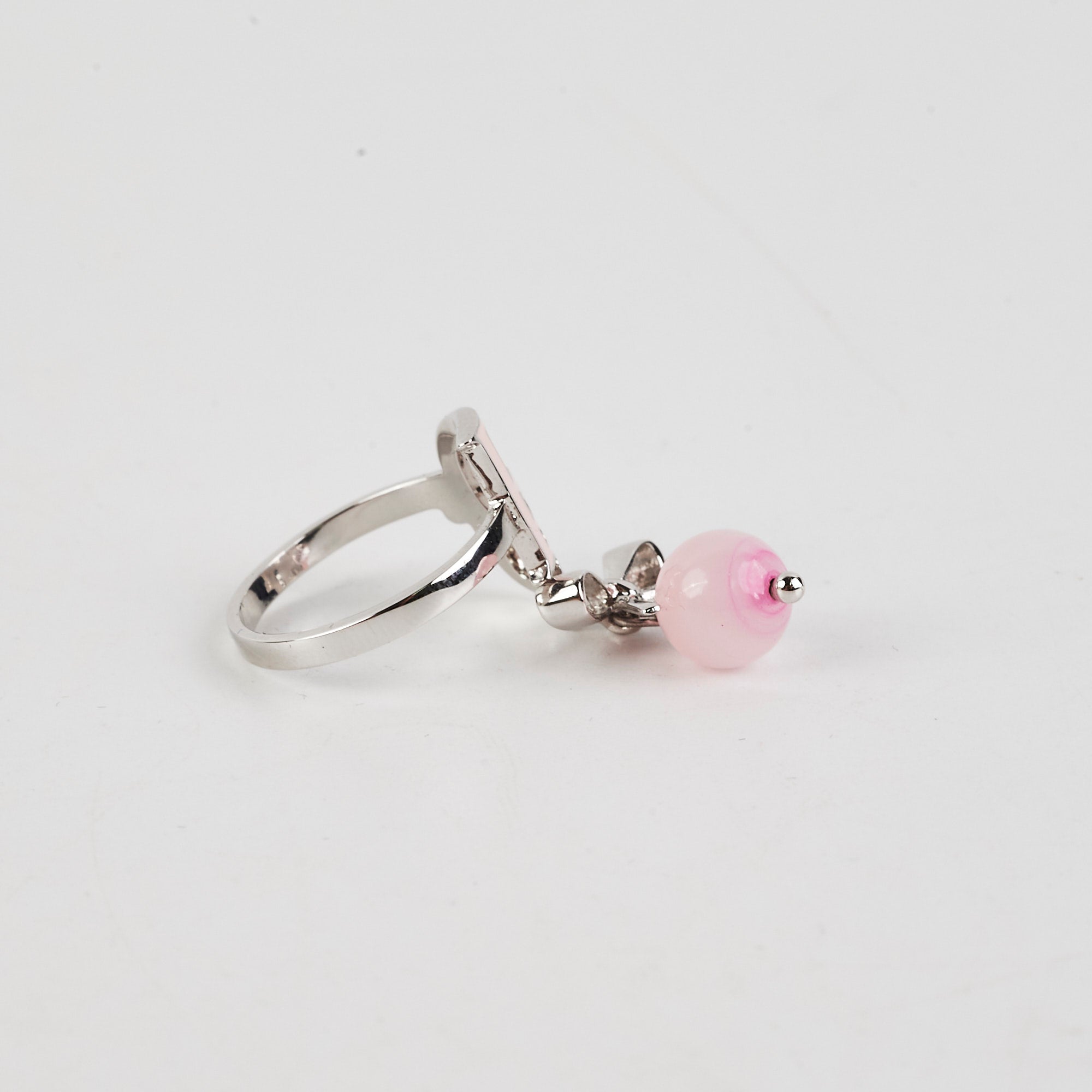Christian Dior Pink Bow Ring Size L