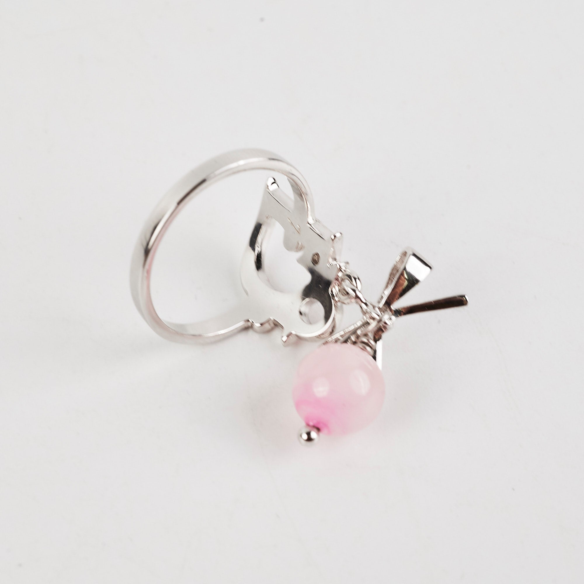 Christian Dior Pink Bow Ring Size L