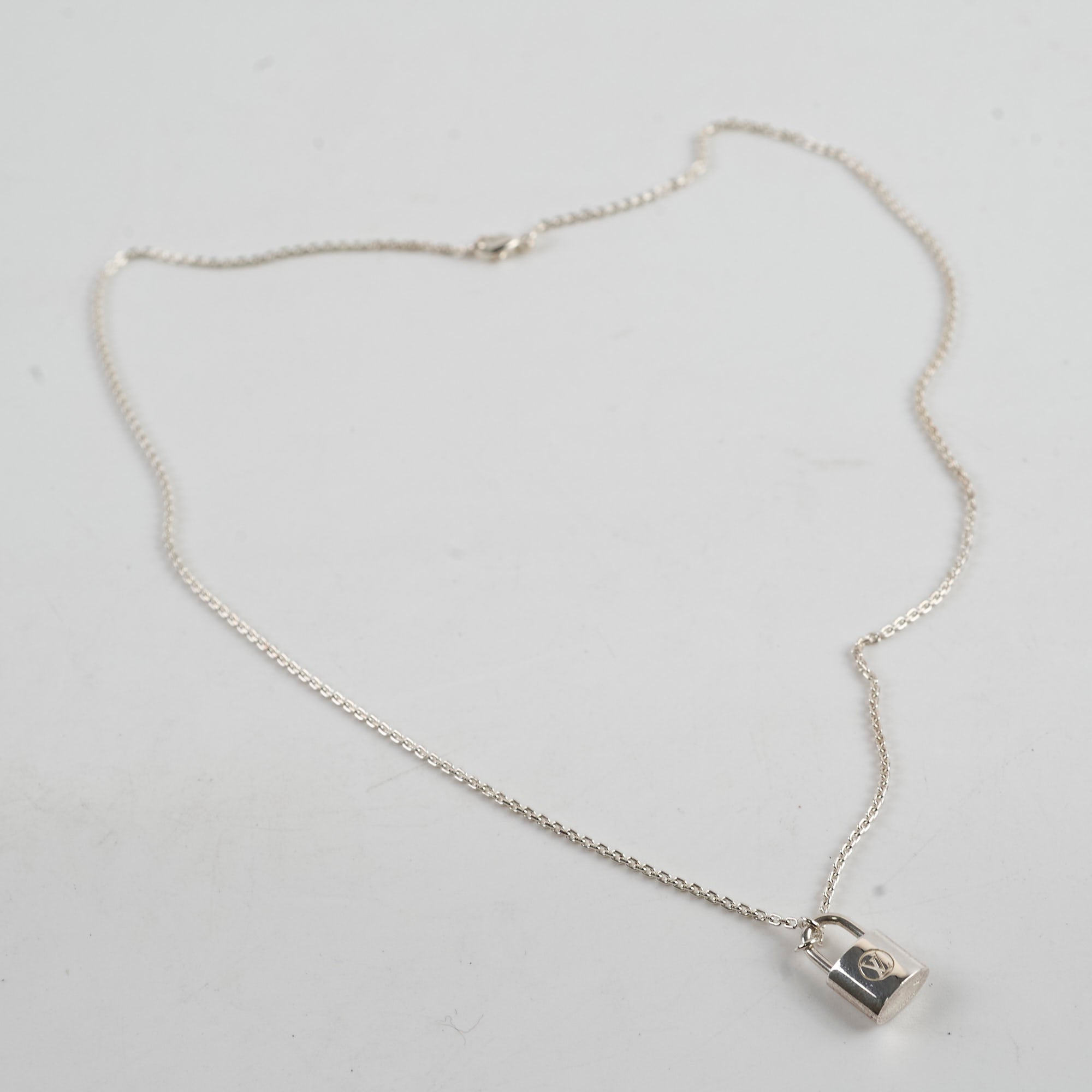 Louis Vuitton Lock Sterling Silver Necklace