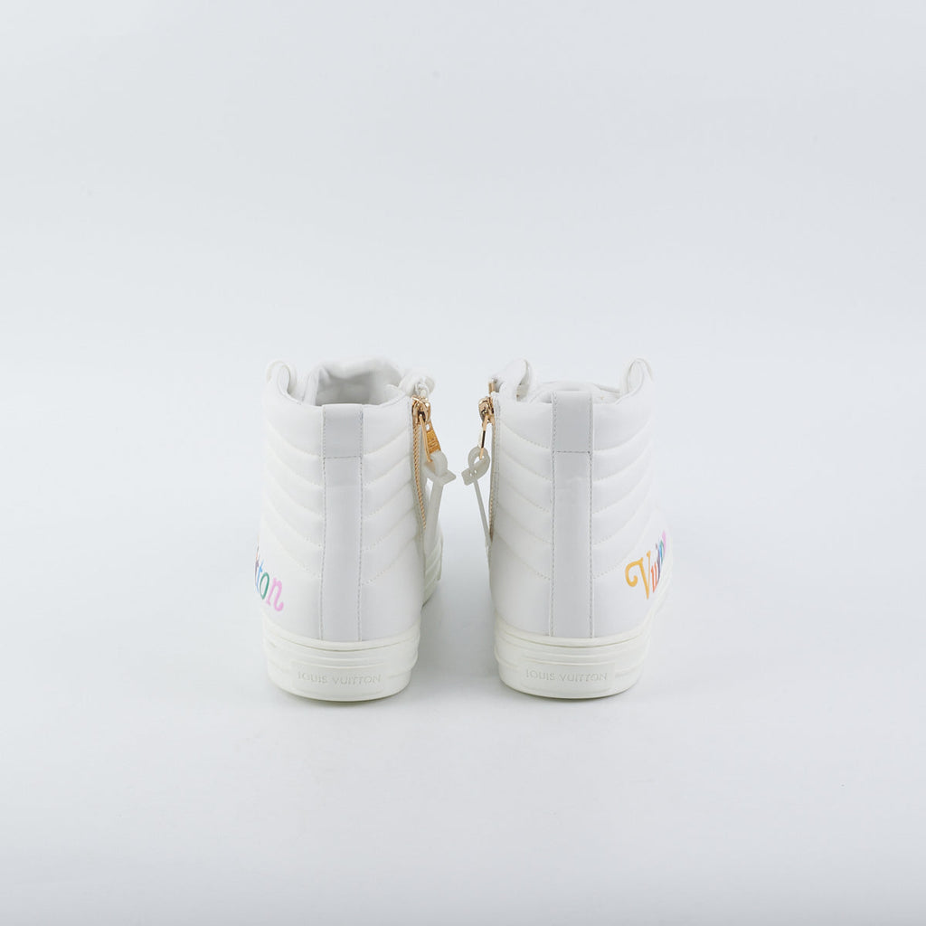 Louis Vuitton High Top White Sneaker Size 37