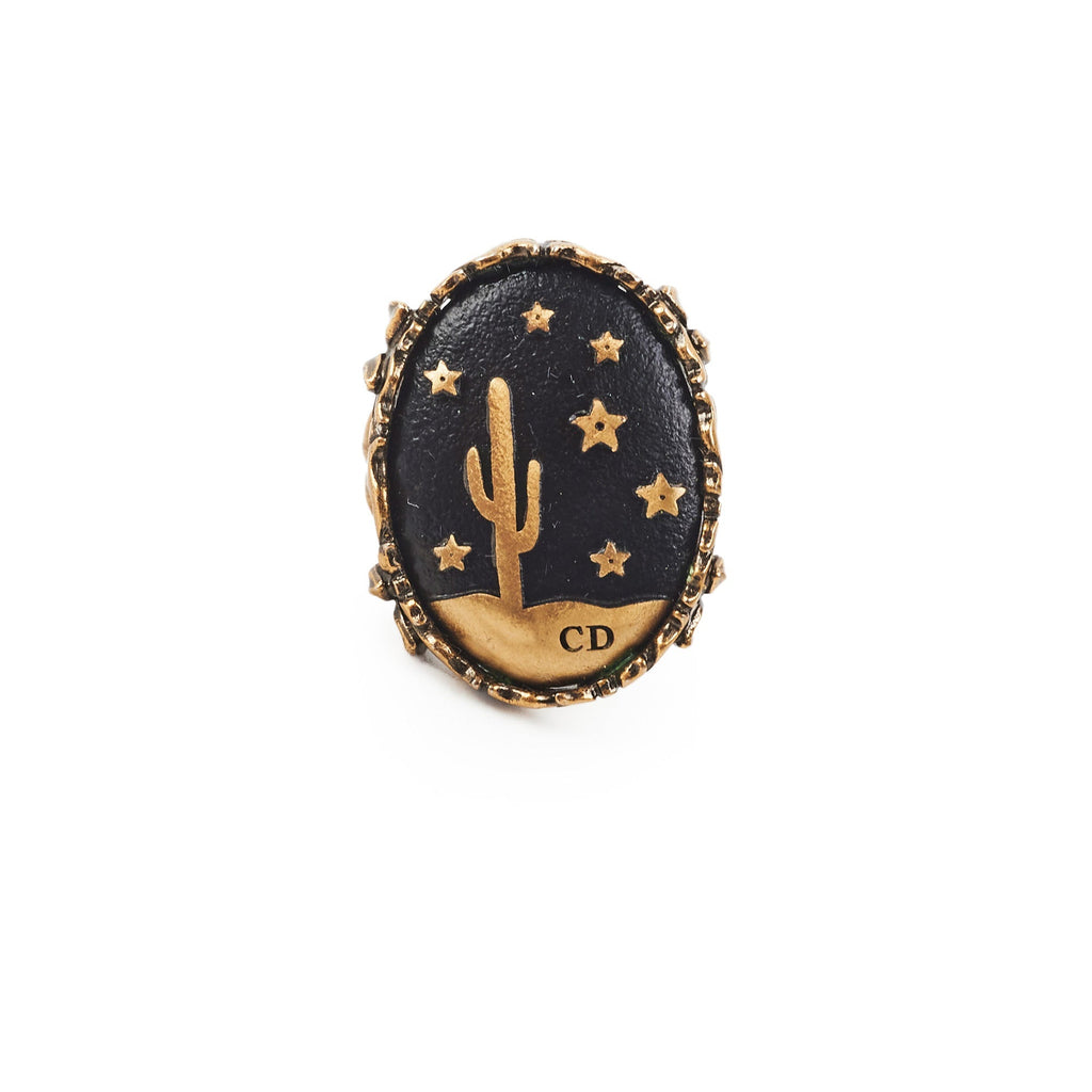 Christian Dior Cactus Costume Jewellery Ring Size M