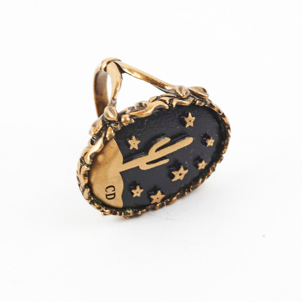 Christian Dior Cactus Costume Jewellery Ring Size M