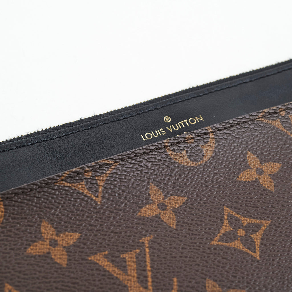 Louis Vuitton Black Monogram Flat Wallet