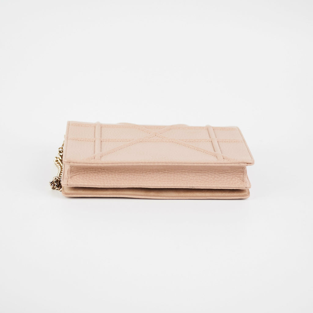 Dior Diorama Wallet on Chain WOC Beige/Pink