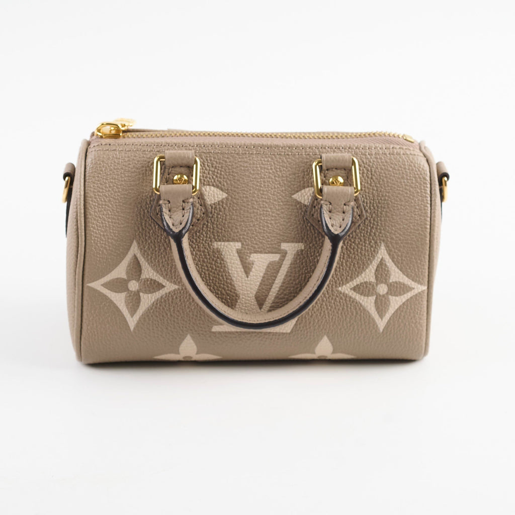 Louis Vuitton Nano Speedy Empreinte Grey/Cream