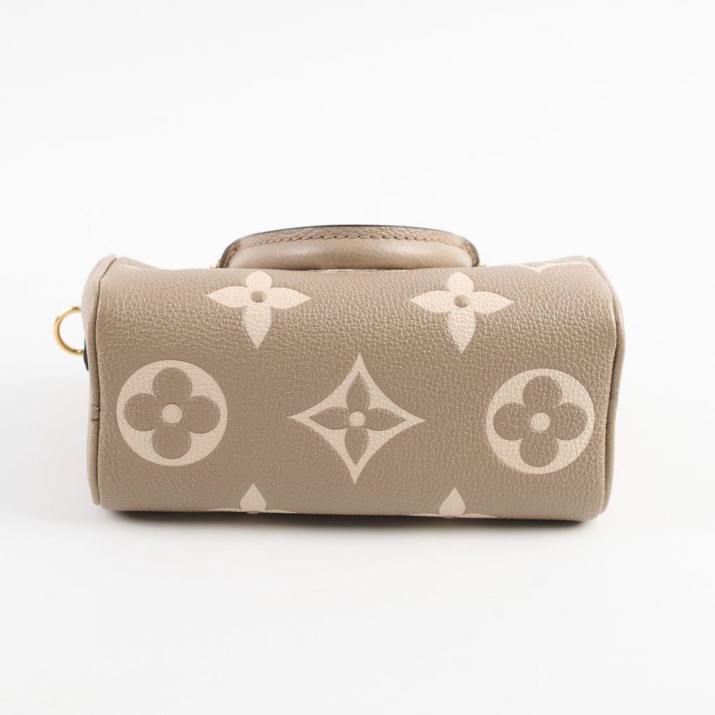Louis Vuitton Nano Speedy Empreinte Grey/Cream
