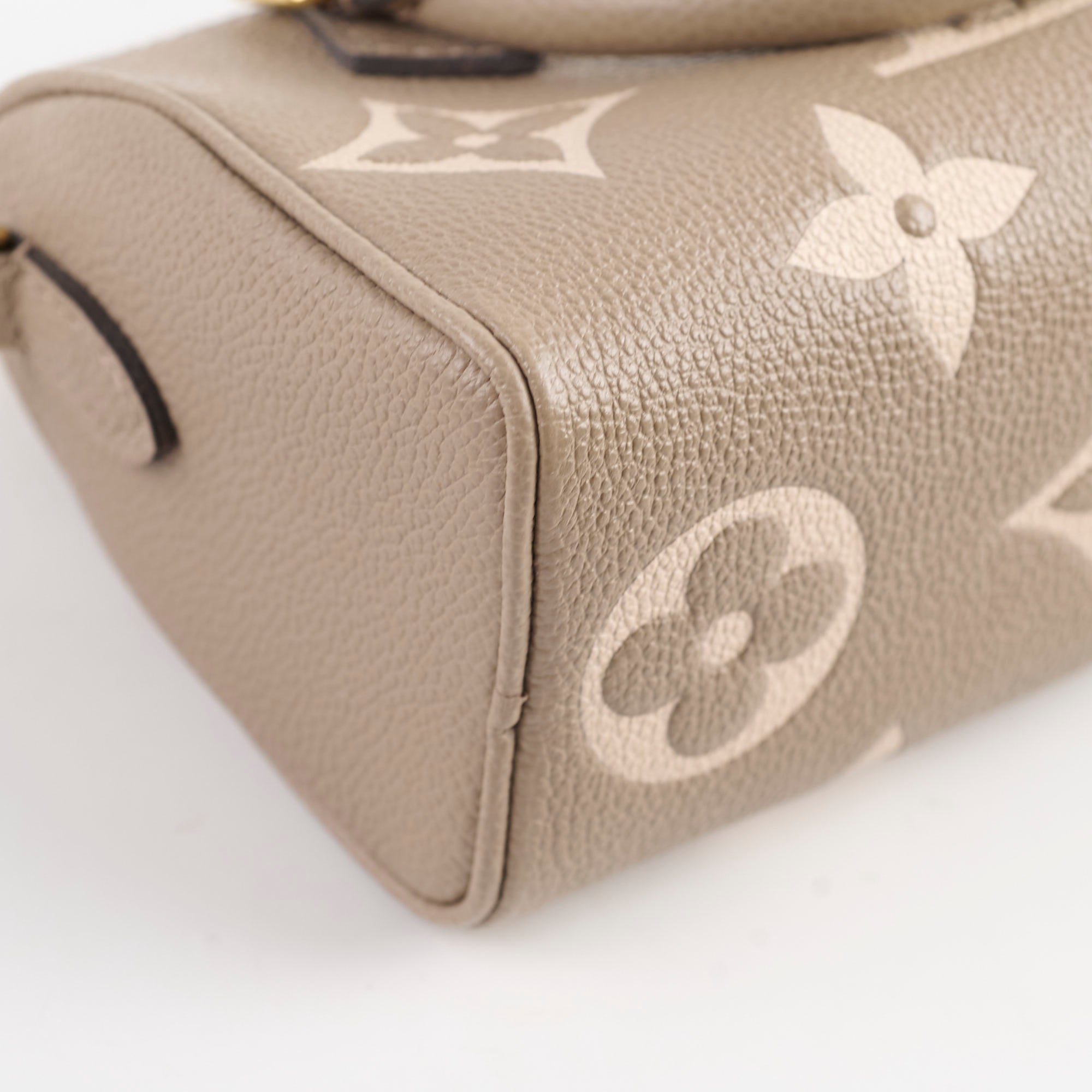 Louis Vuitton Nano Speedy Empreinte Grey/Cream
