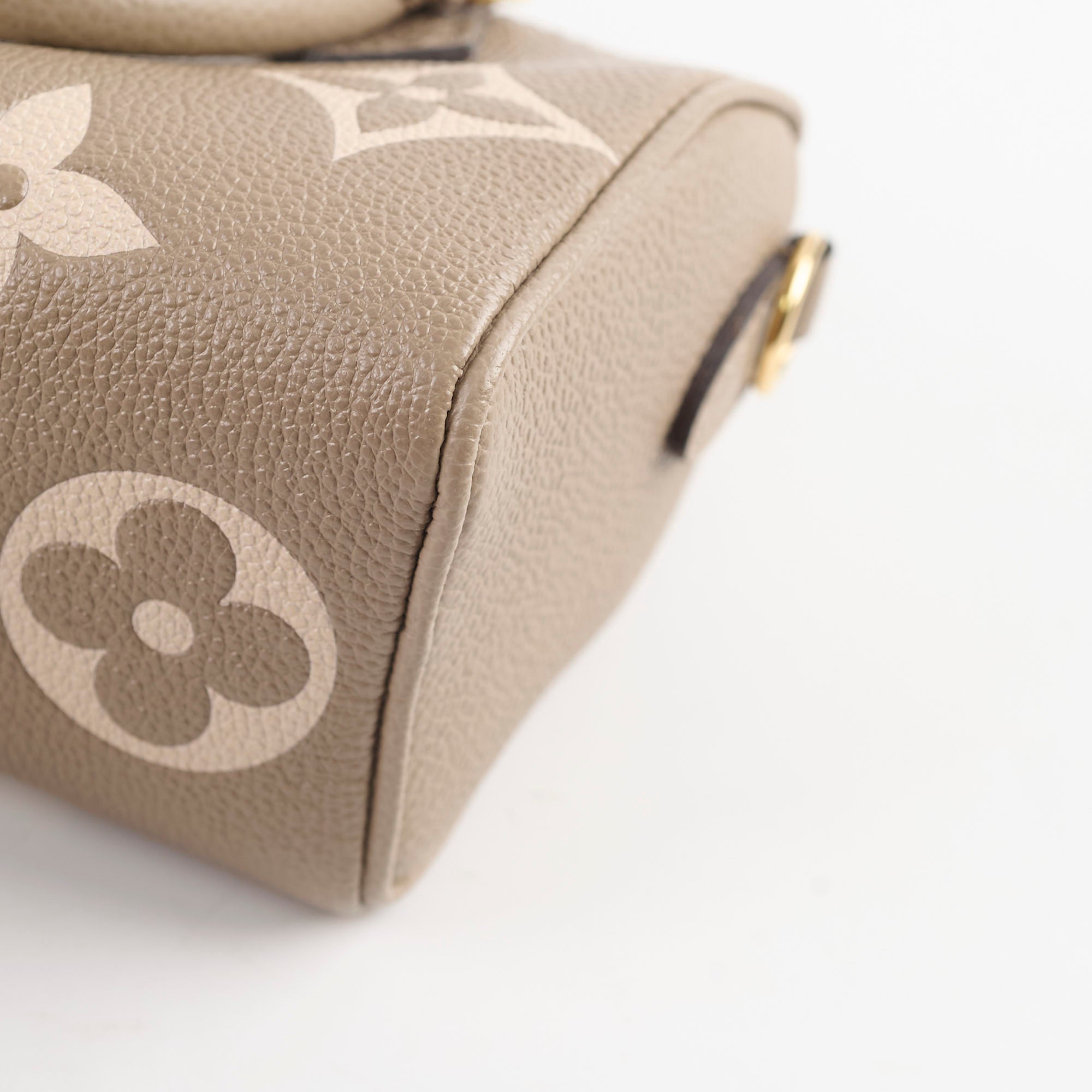 Louis Vuitton Nano Speedy Empreinte Grey/Cream