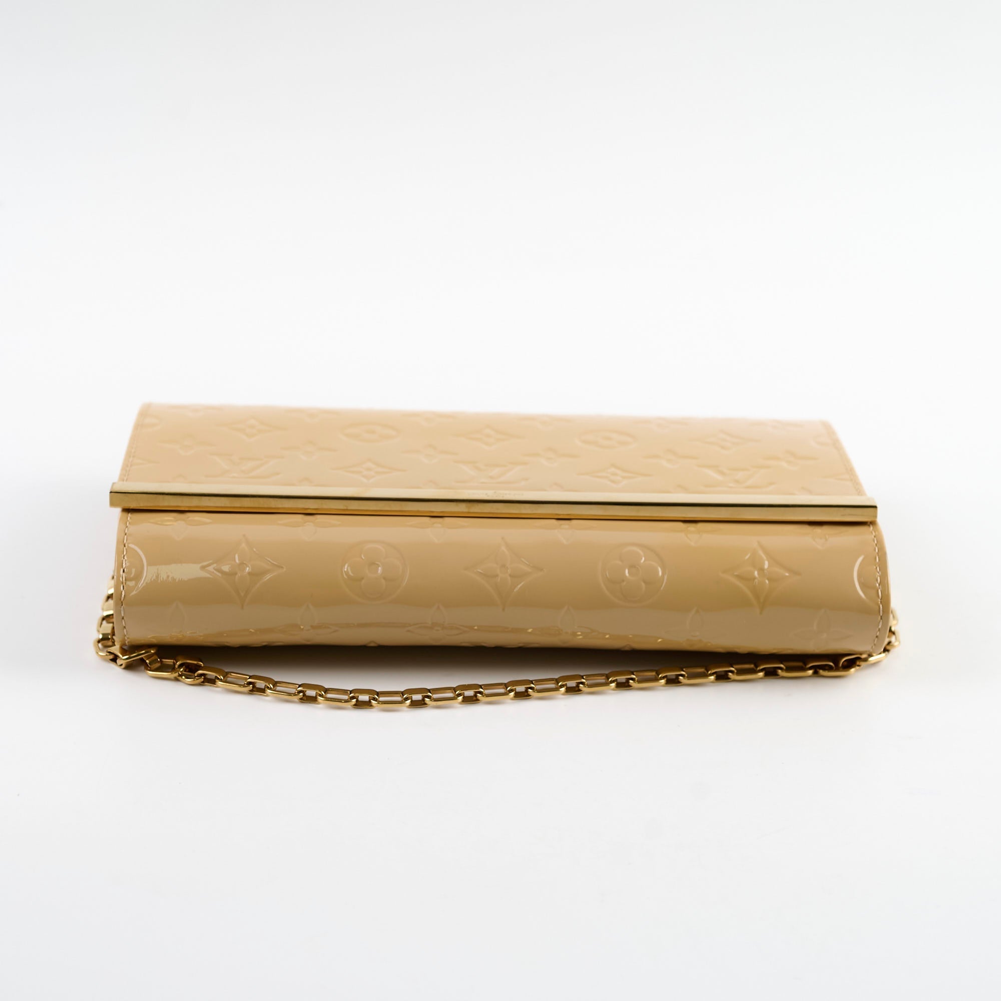 Louis Vuitton Monogram Vernis Ana Clutch Beige