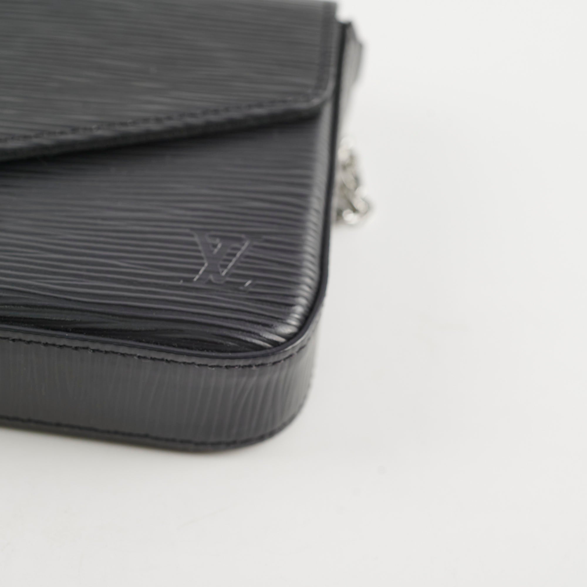 Louis Vuitton Pochette Felicie Black Epi Crossbody Bag