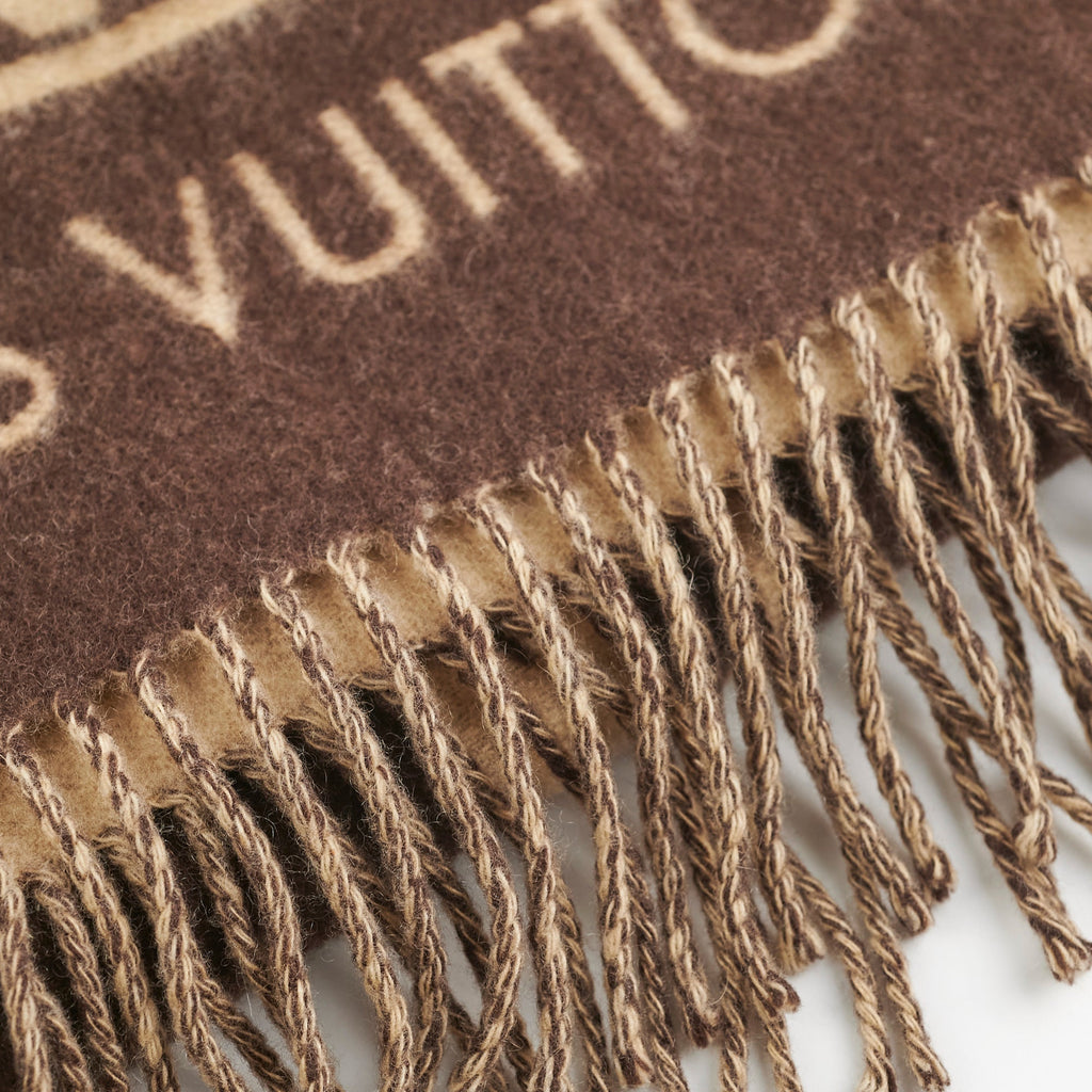 Louis Vuitton Beige/Brown Cashmere Scarf