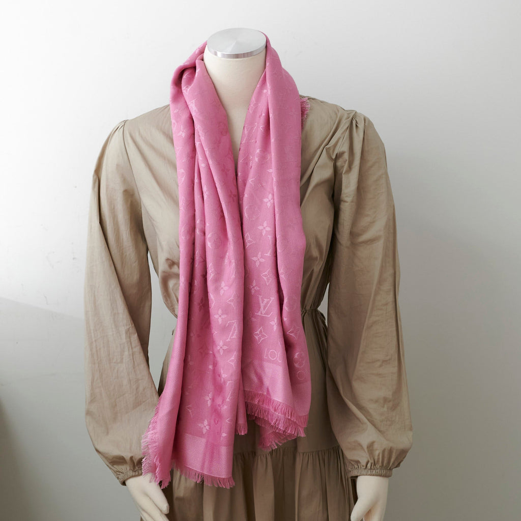 Louis Vuitton Pink Monogram Shawl